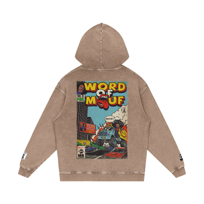 Word of Mouf - Snow Washed Loose Cotton Hoodie