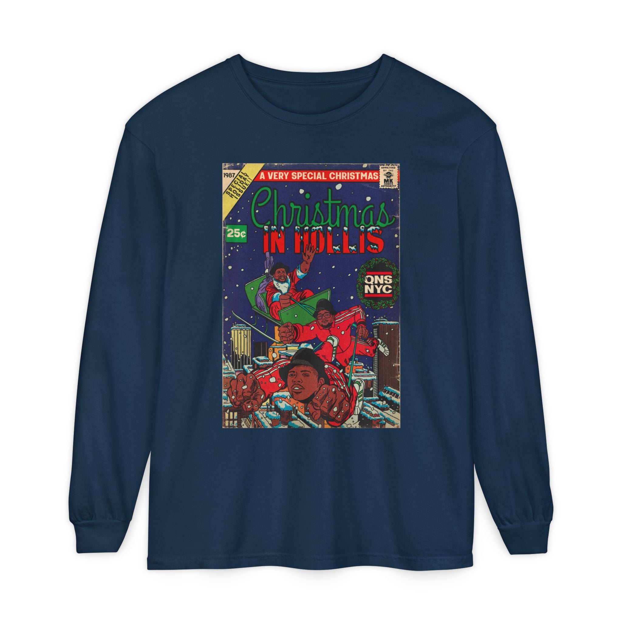 Christmas in Hollis - Unisex Comfort Colors Long Sleeve T-Shirt