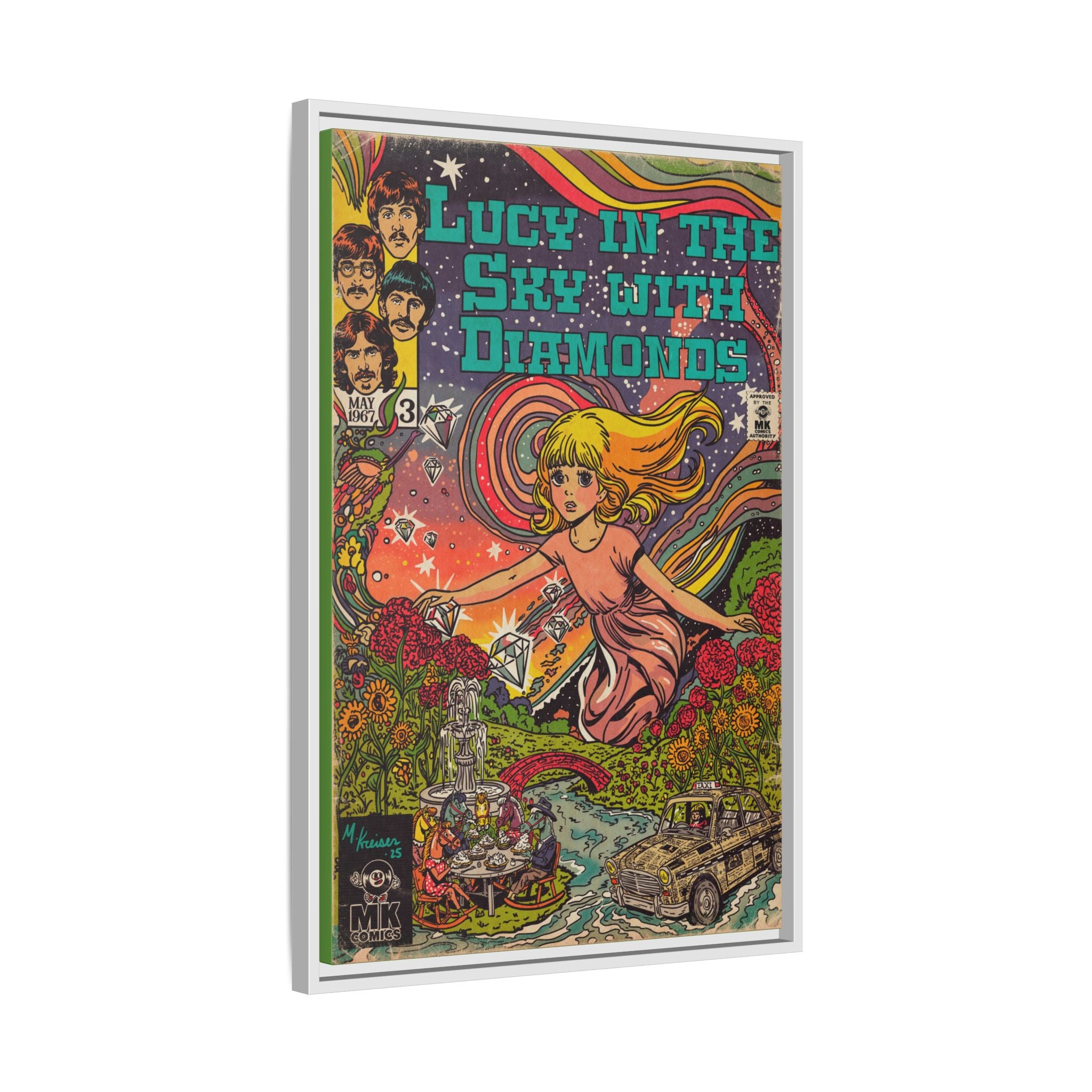 Lucy in the Sky with Diamonds - Matte Canvas, Framed (Multi-color)