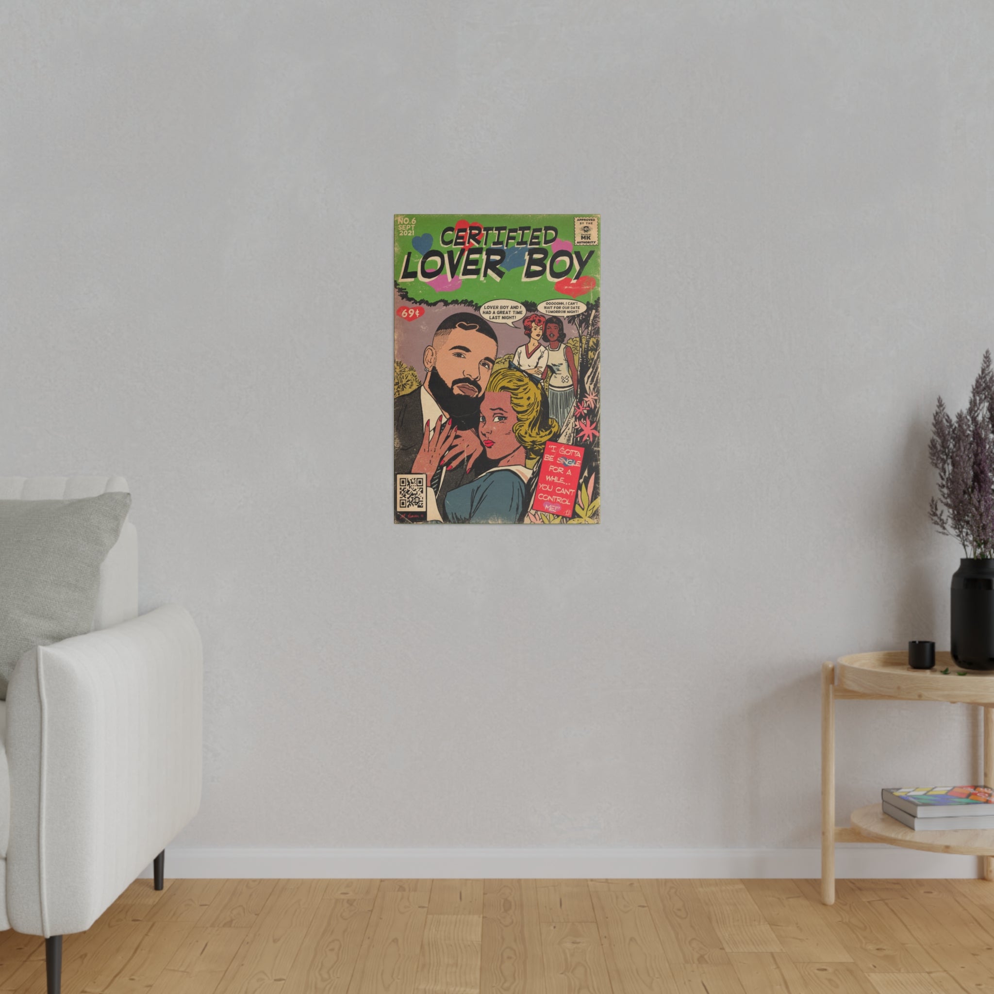 Certified Lover Boy - Matte Canvas, Stretched, 0.75"