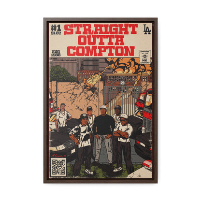 NWA - Straight Outta Compton - Gallery Canvas Wraps, Vertical Frame
