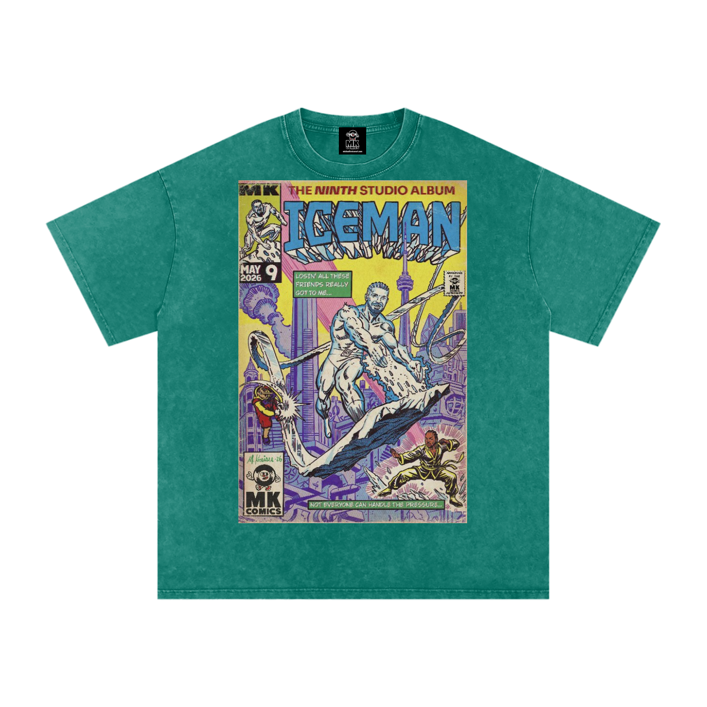 Iceman - Snow Washed Oversized Cotton T-Shirt