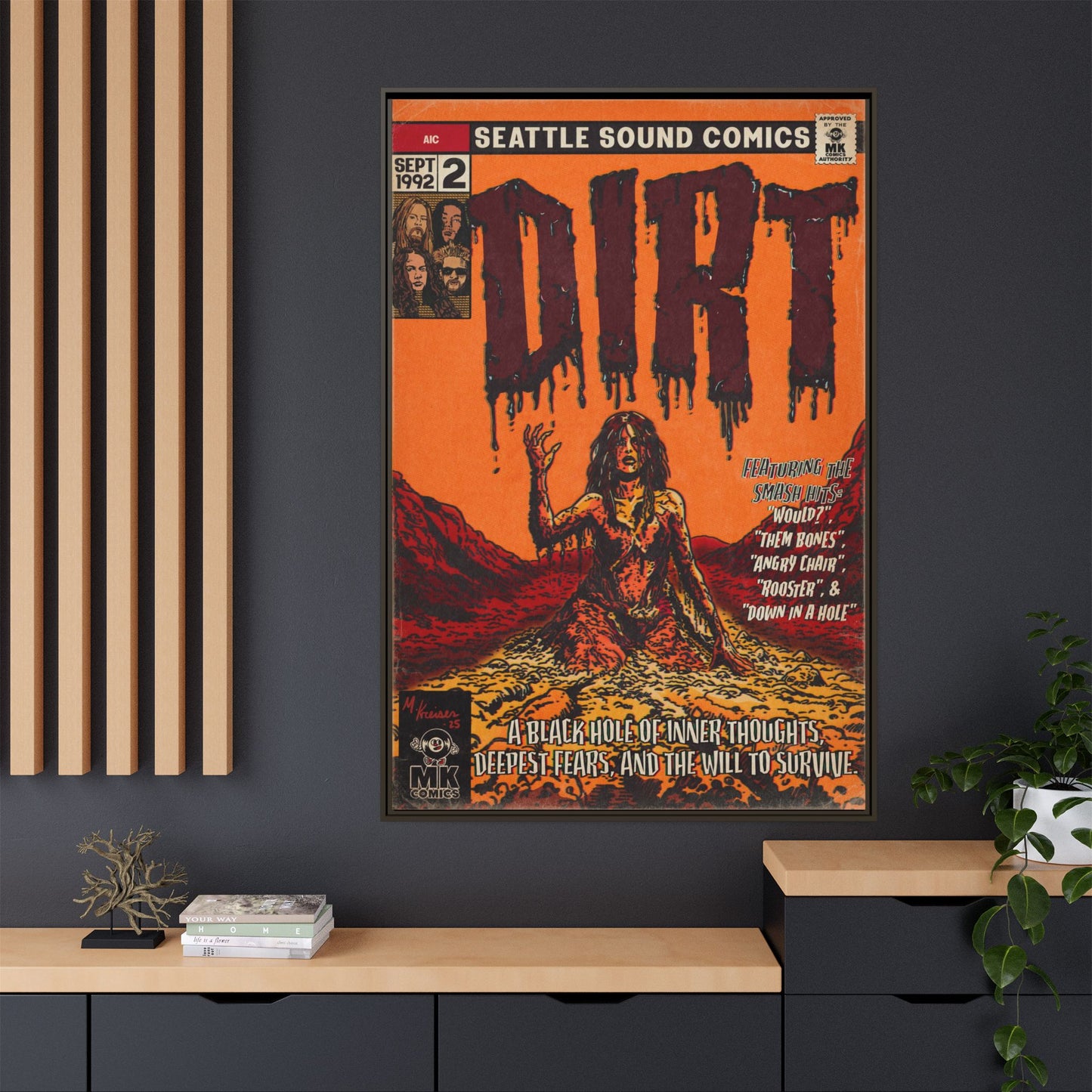 Dirt - Matte Canvas, Framed (Multi-color)