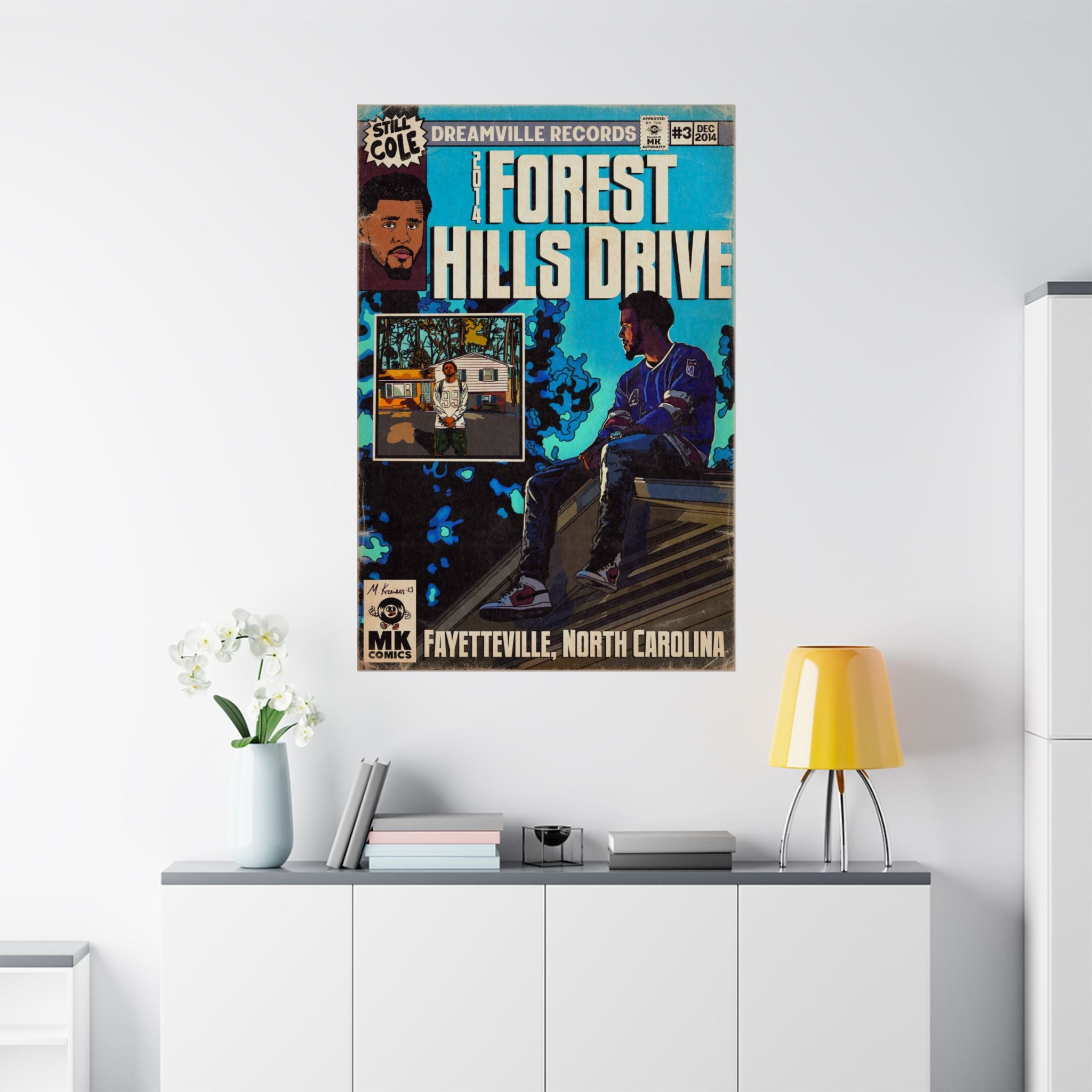 絵画 Forest Hills 2014 Forest Hills Drive - Matte Vertical Poster – Fine Art Of MK