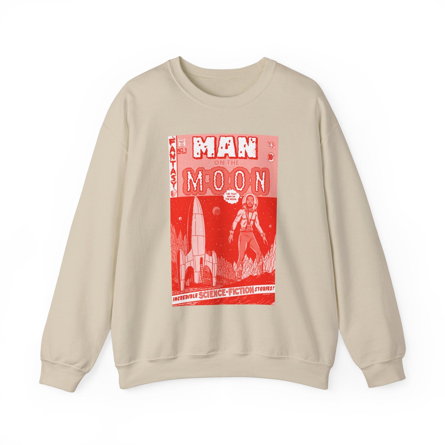 Kid Cudi - Man on the Moon - RED VARIANT - Unisex Heavy Blend™ Crewneck Sweatshirt