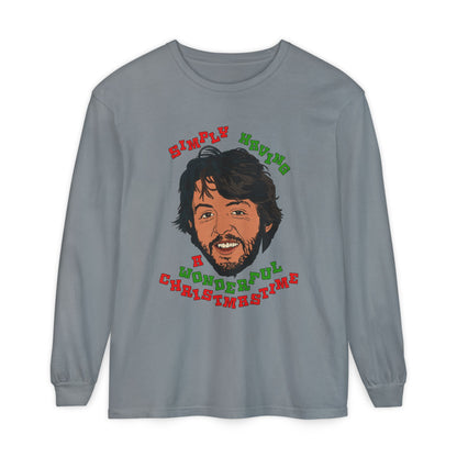 Wonderful Christmastime - Unisex Comfort Colors Long Sleeve T-Shirt