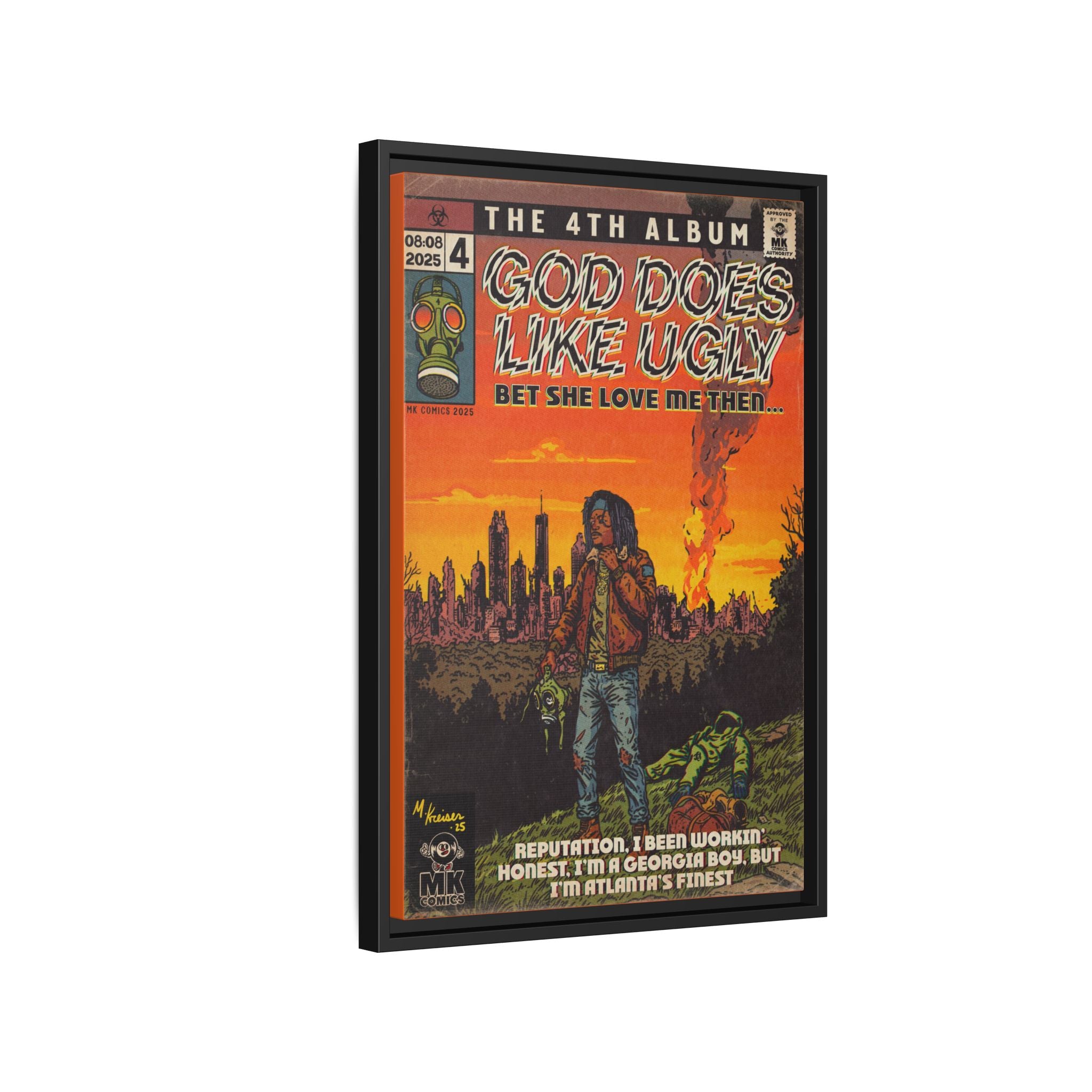 God Does Like Ugly - Matte Canvas, Framed (Multi-color)
