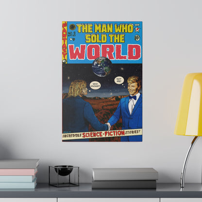 Bowie & Cobain - The Man Who Sold the World - Matte Canvas, Stretched