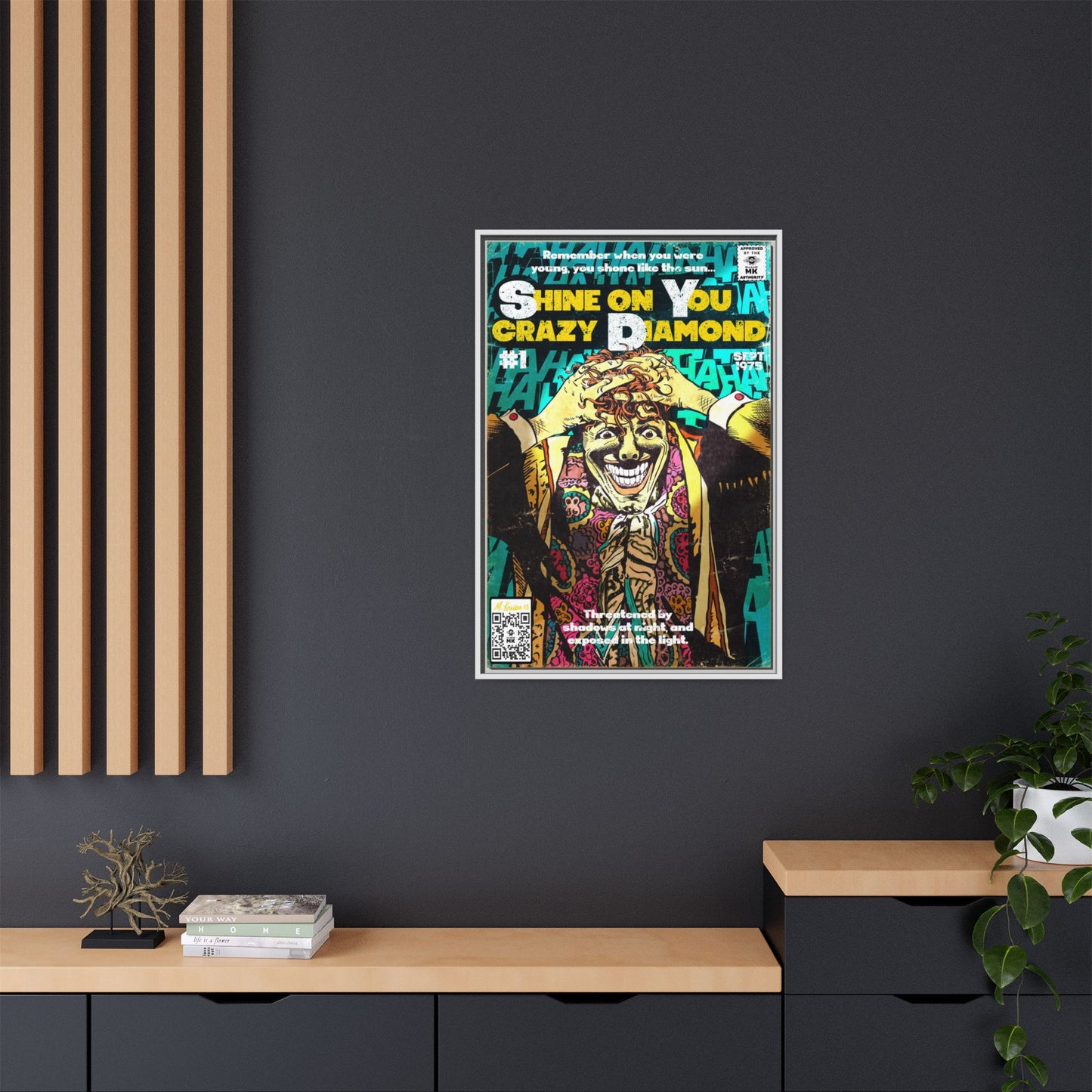 Pink Floyd - Shine on You crazy Diamond -  Gallery Canvas Wraps, Vertical Frame