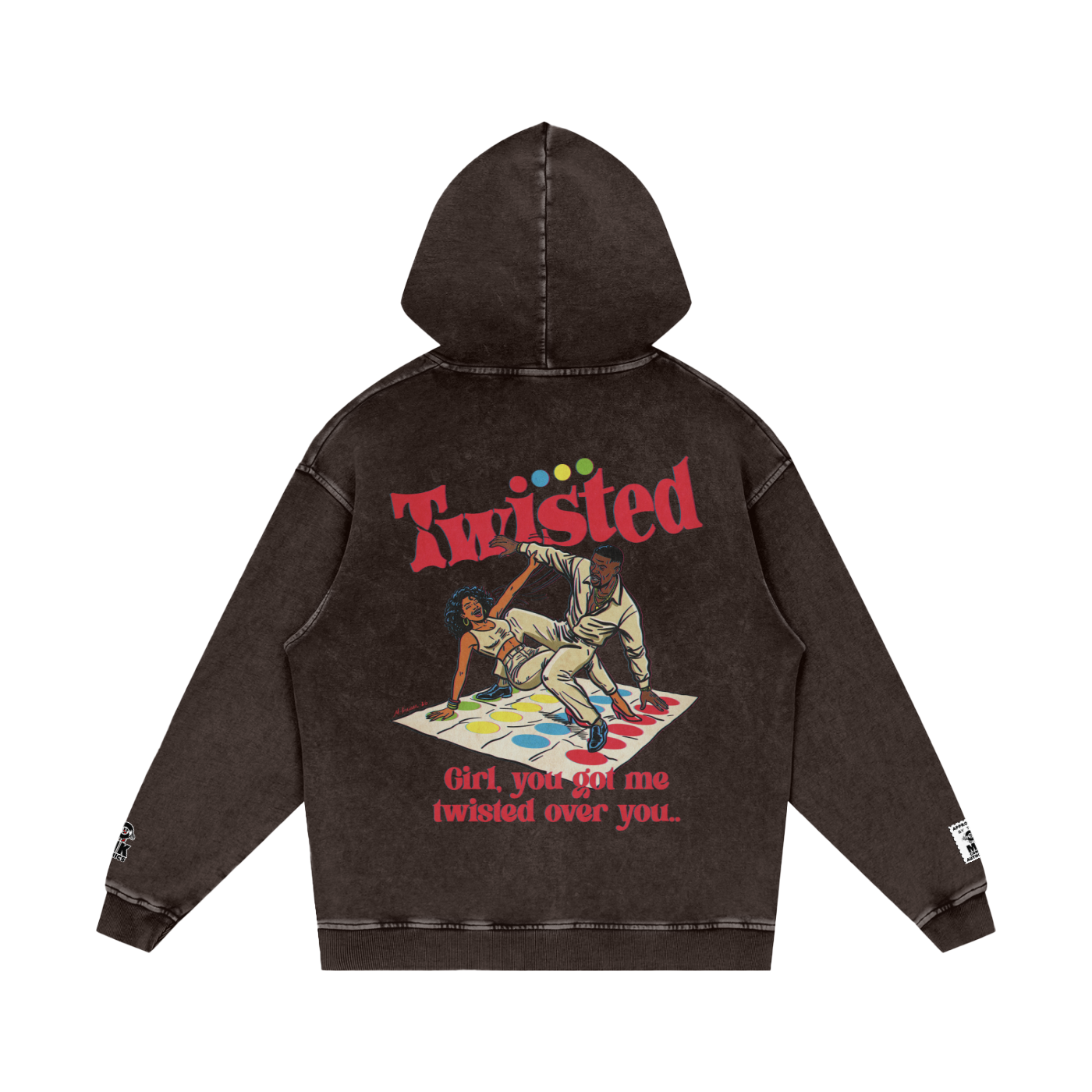 Twisted - Snow Washed Loose Cotton Hoodie