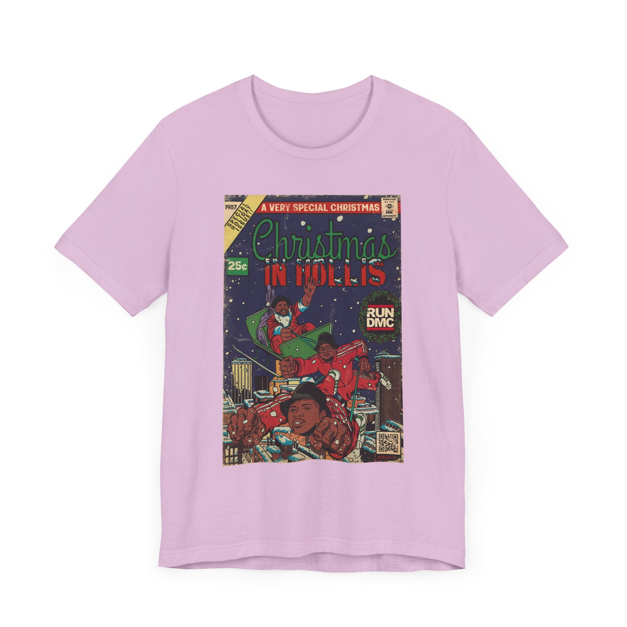 Christmas In Hollis - Hip Hop Comic Art - Unisex Jersey Short Sleeve Tee