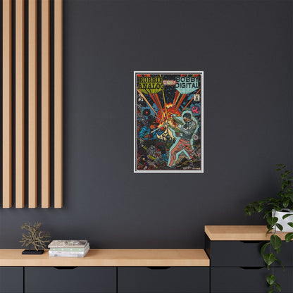 Analog vs. Digital - Matte Canvas, Framed (Multi-color)