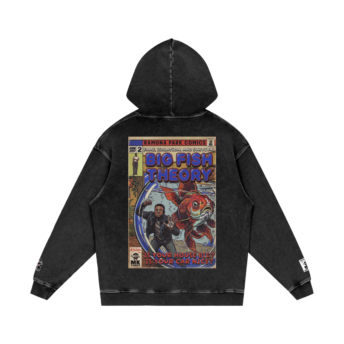 Big Fish Theory - Snow Washed Loose Cotton Hoodie