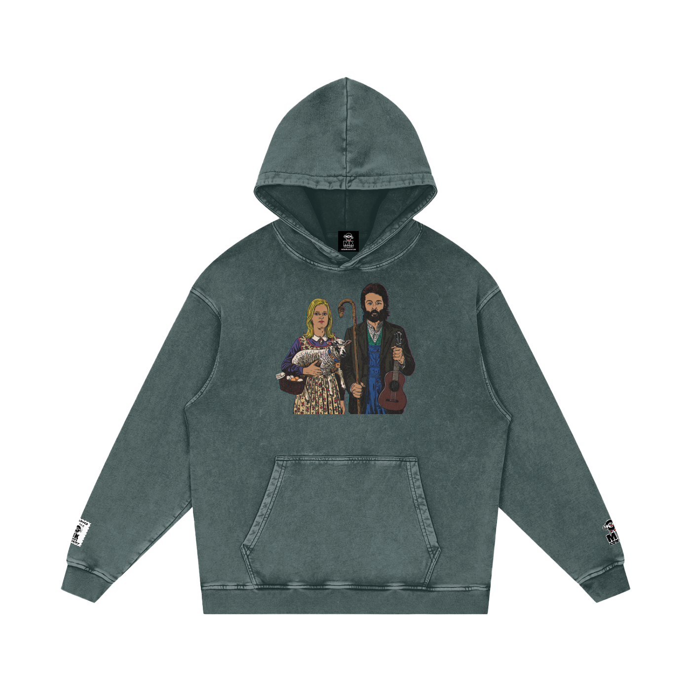 Ram - Snow Washed Loose Cotton Hoodie