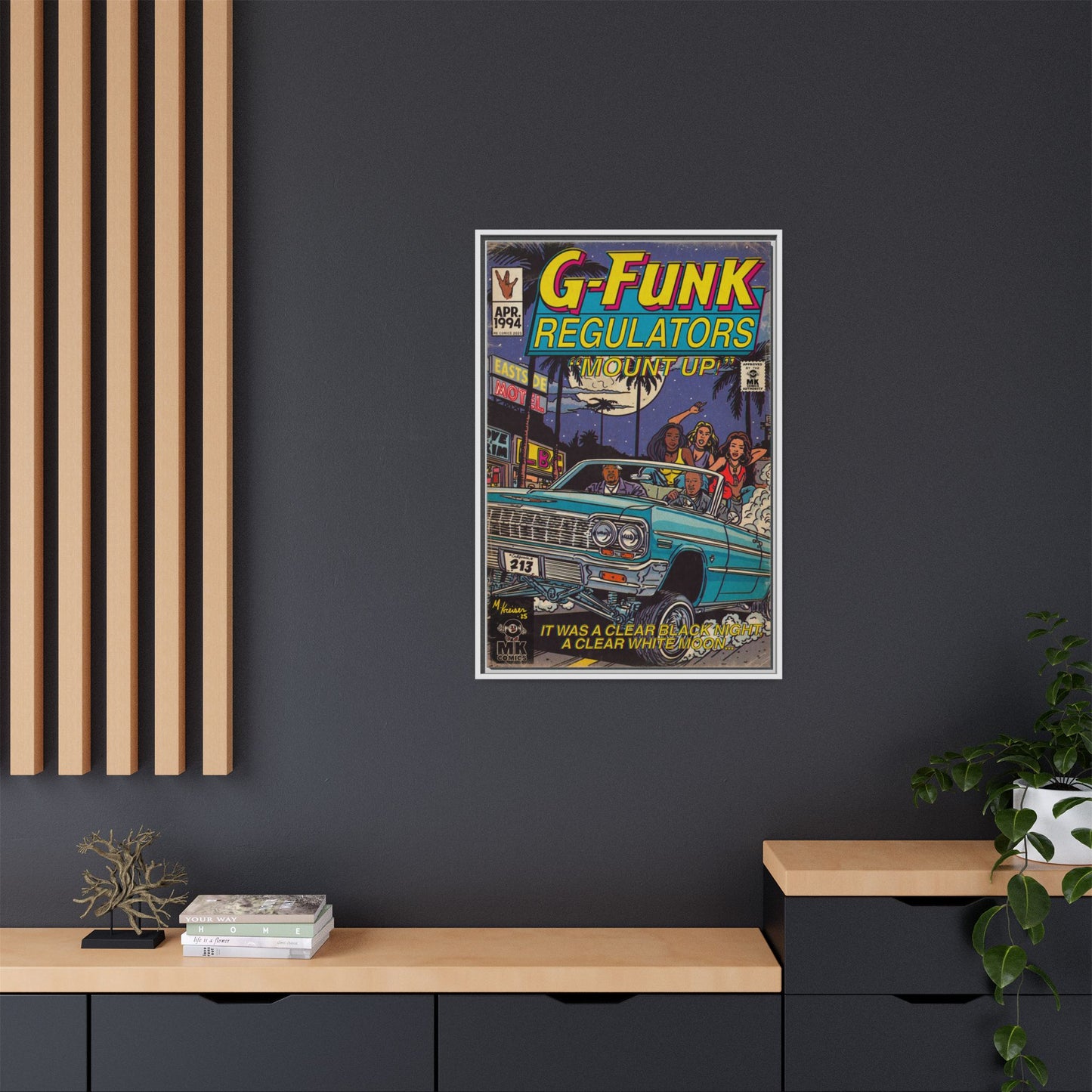 Regulate - Matte Canvas, Framed (Multi-color)