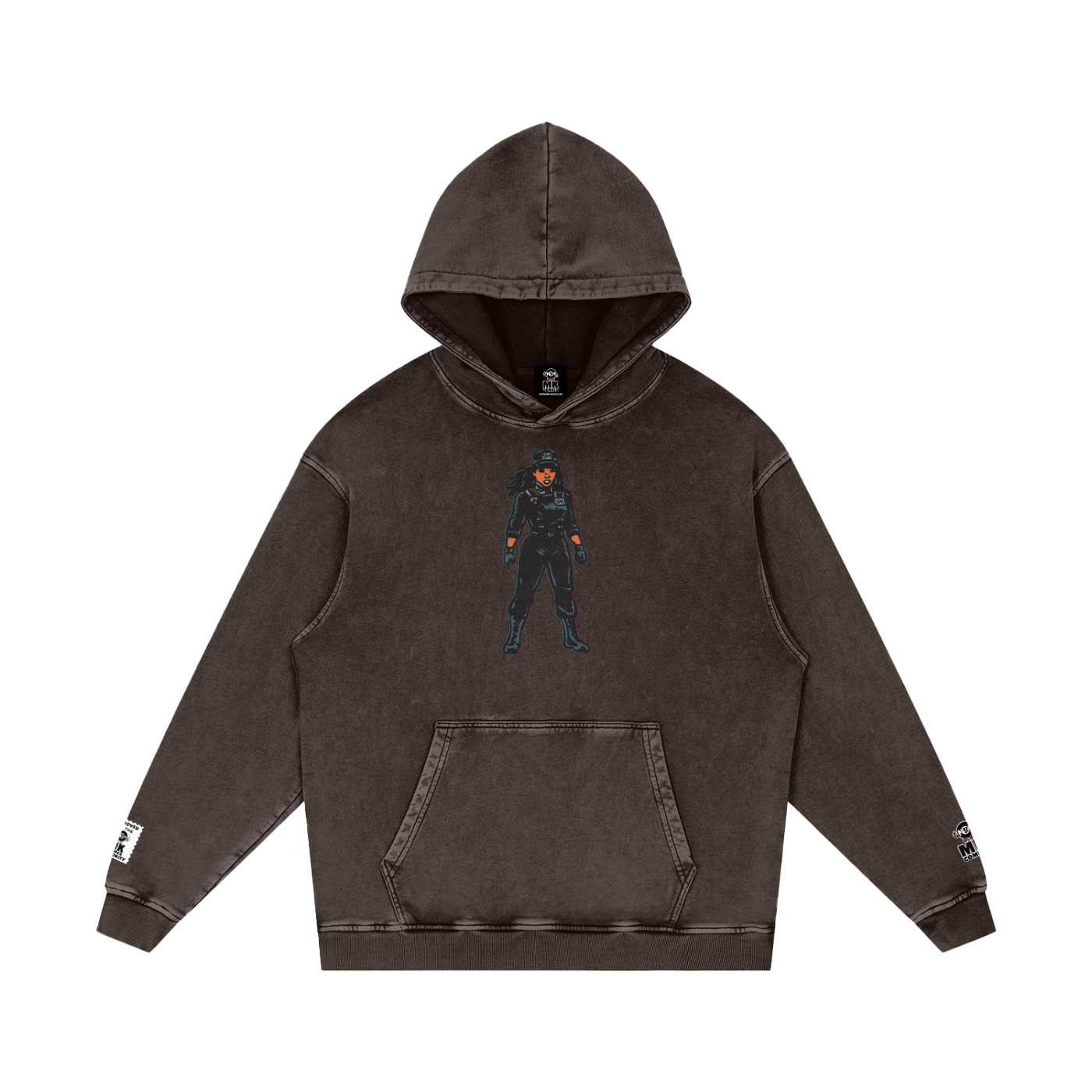 Rhythm Nation - Snow Washed Loose Cotton Hoodie