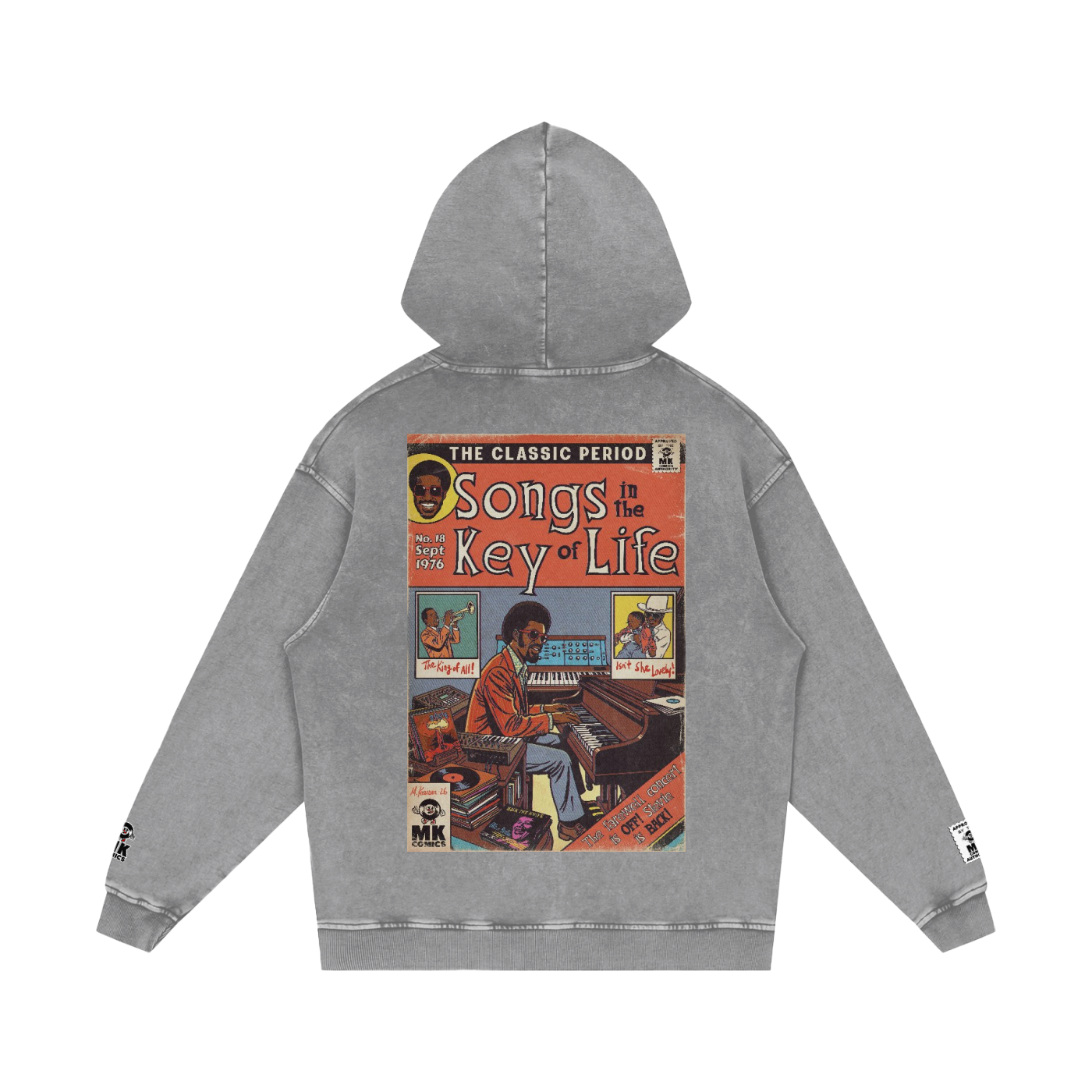 Songs in the Key of Life - Snow Washed Loose Cotton Hoodie