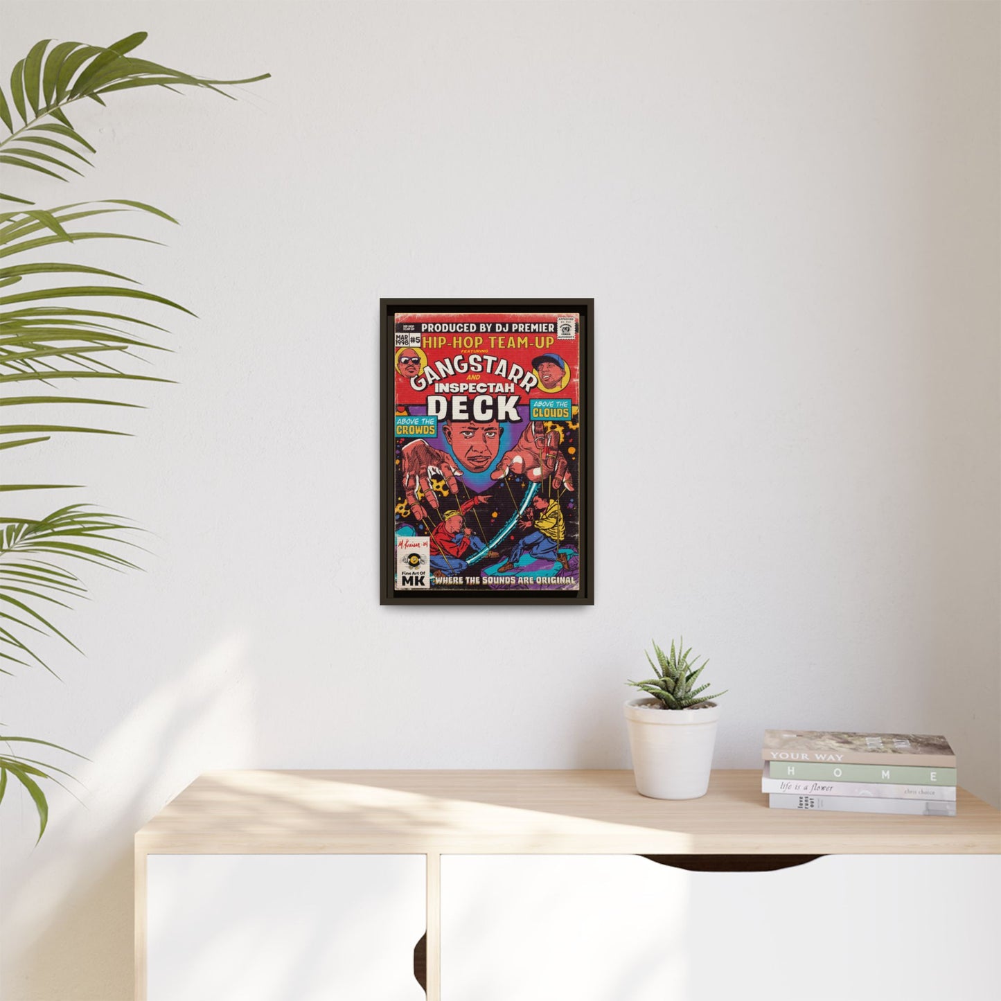 Gang Starr & Inspectah Deck - Above The Clouds - Gallery Canvas Wraps, Vertical Frame
