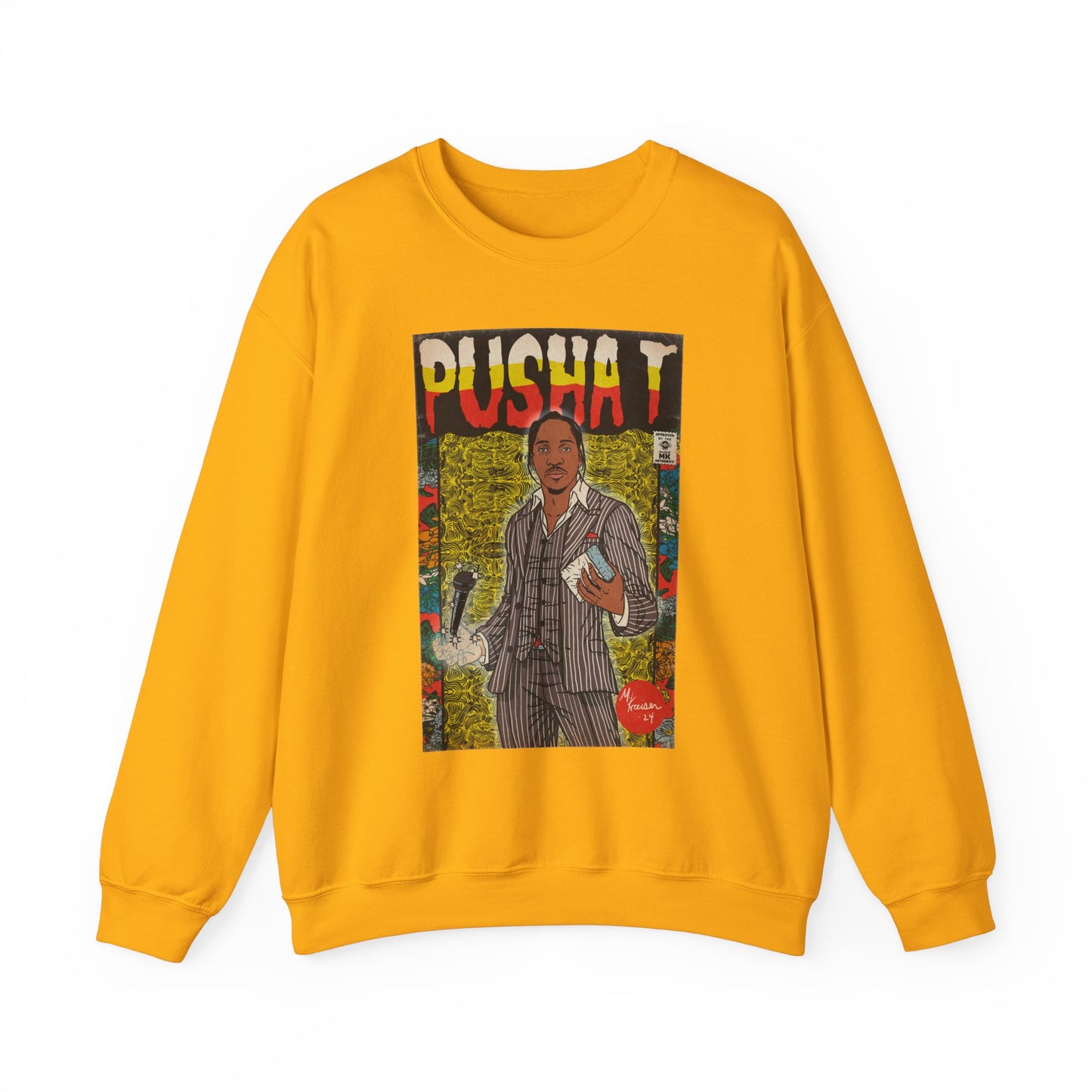 Pusha T - Comic Book Art - Unisex Heavy Blend™ Crewneck Sweatshirt