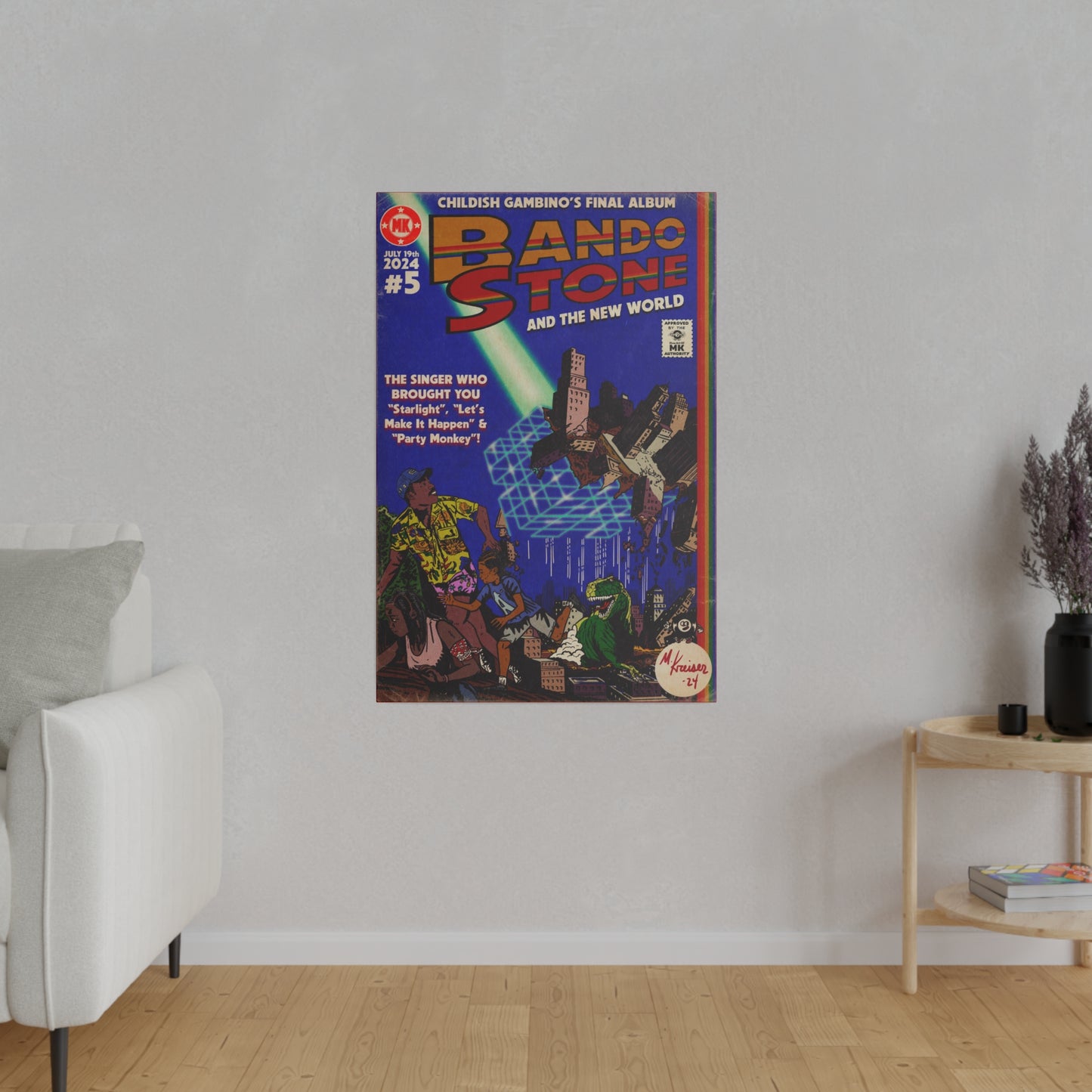 Bando Stone  - Matte Canvas, Stretched, 0.75"