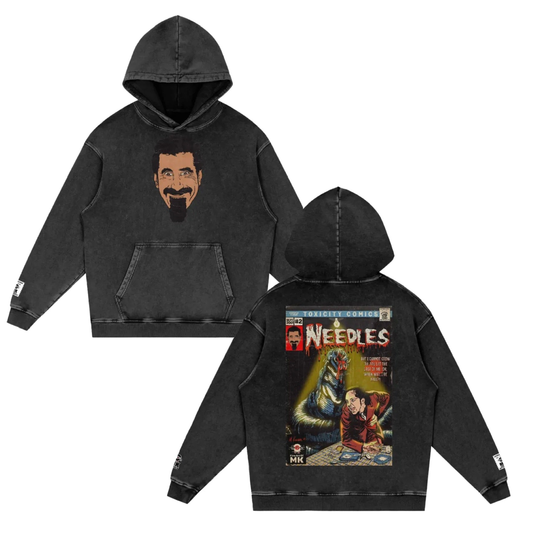 Needles - Snow Washed Loose Cotton Hoodie