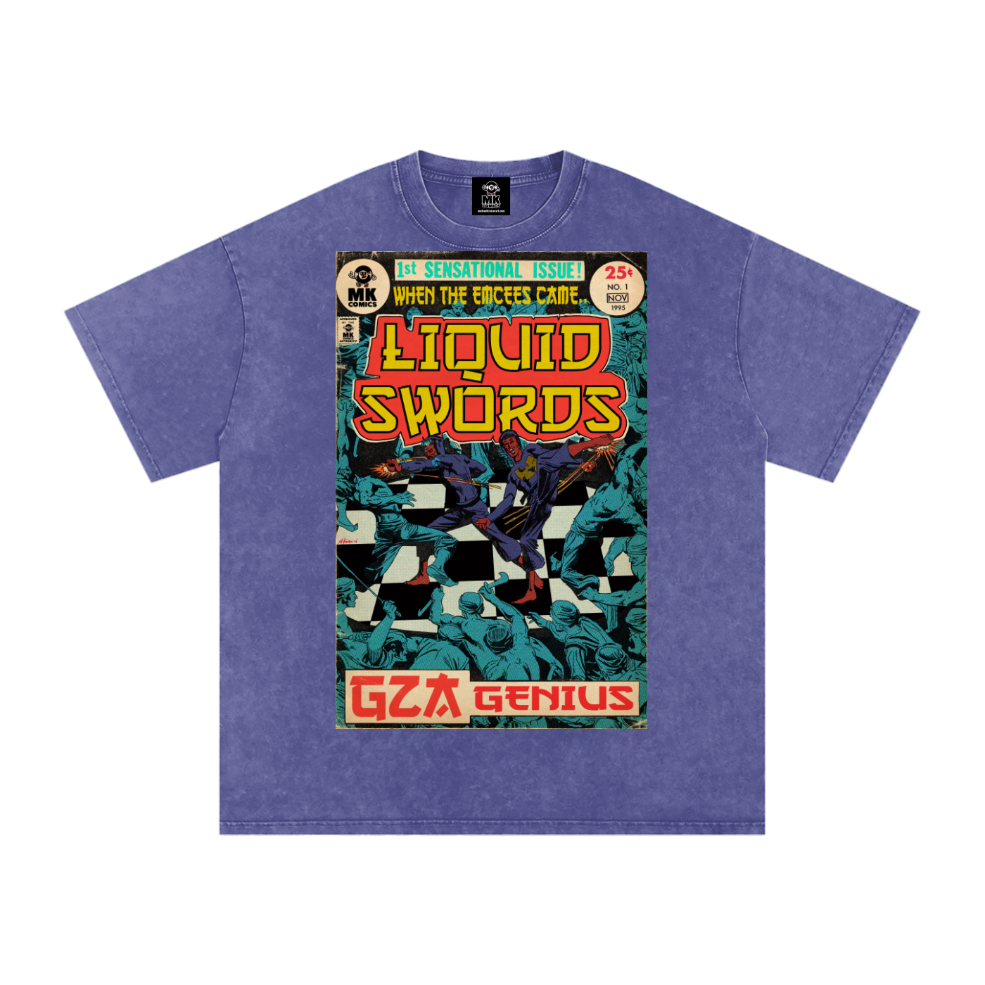 Liquid Swords - Snow Washed Oversized Cotton T-Shirt