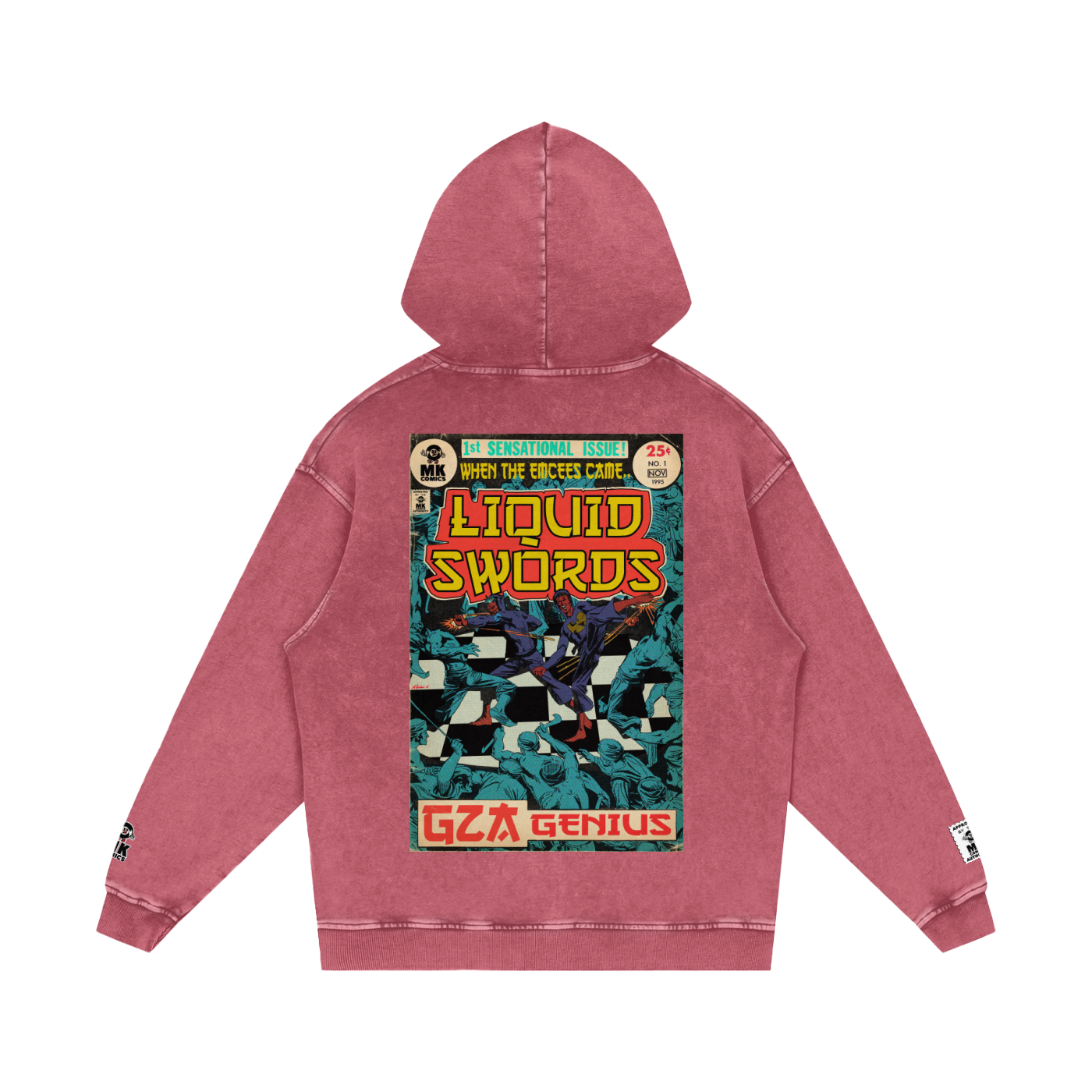 Liquid Swords - Snow Washed Loose Cotton Hoodie