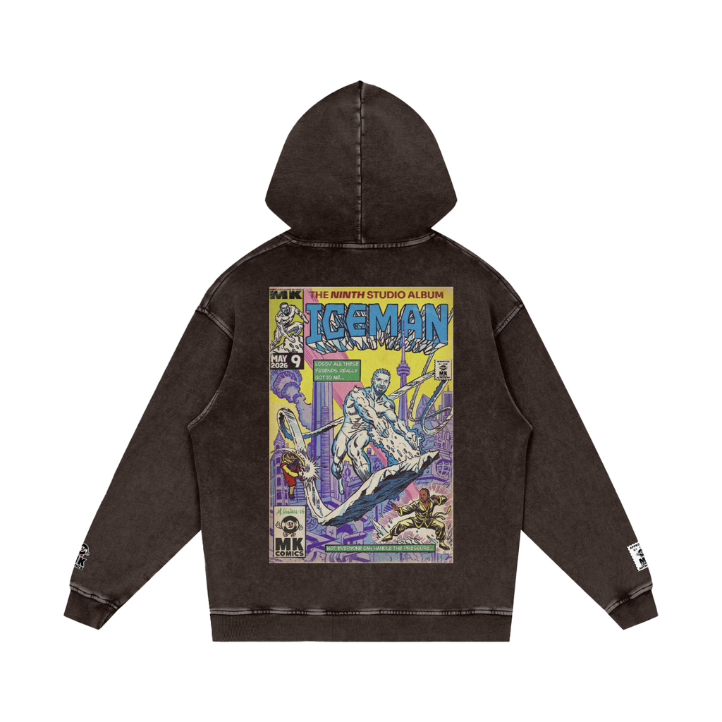 Iceman - Snow Washed Loose Cotton Hoodie