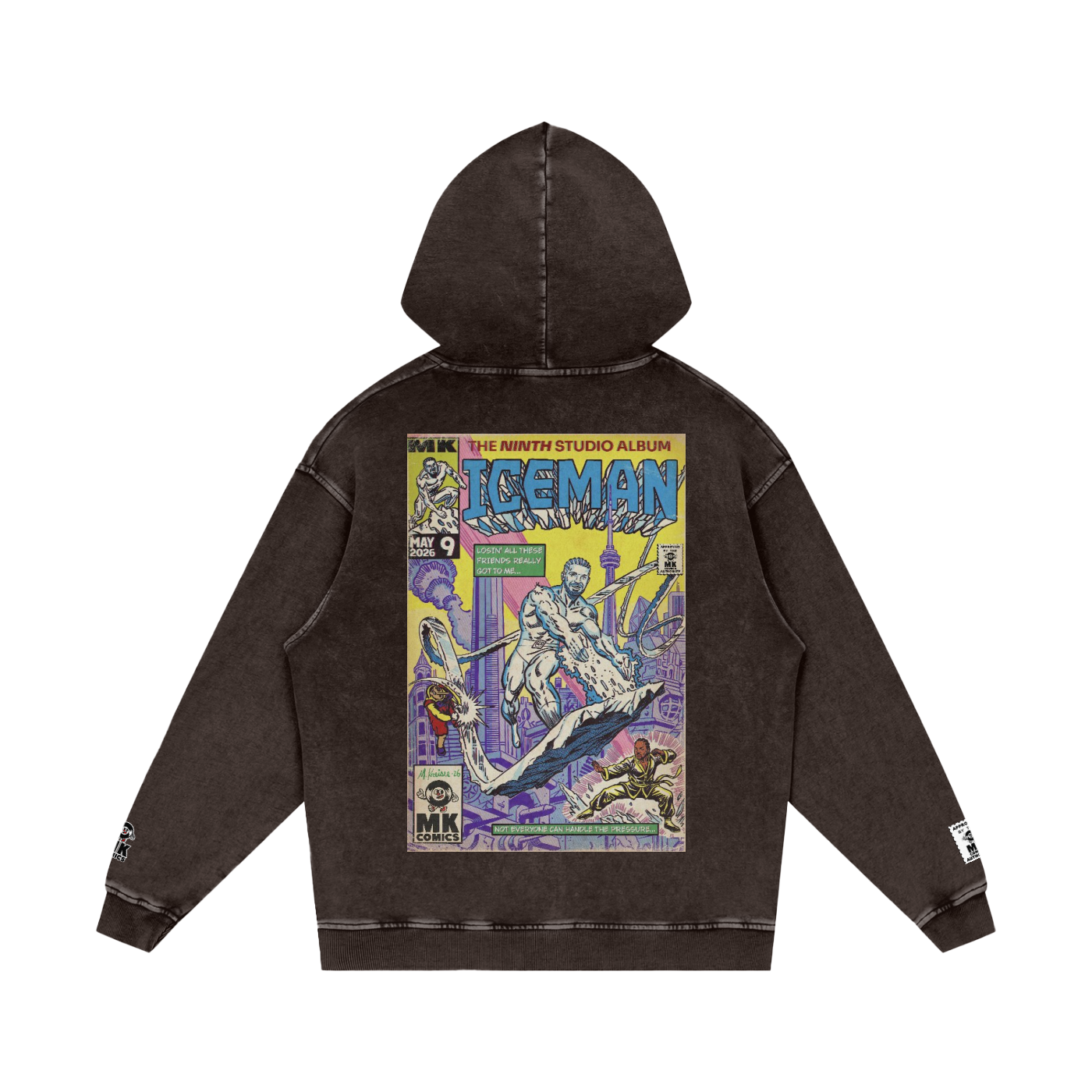 Iceman - Snow Washed Loose Cotton Hoodie
