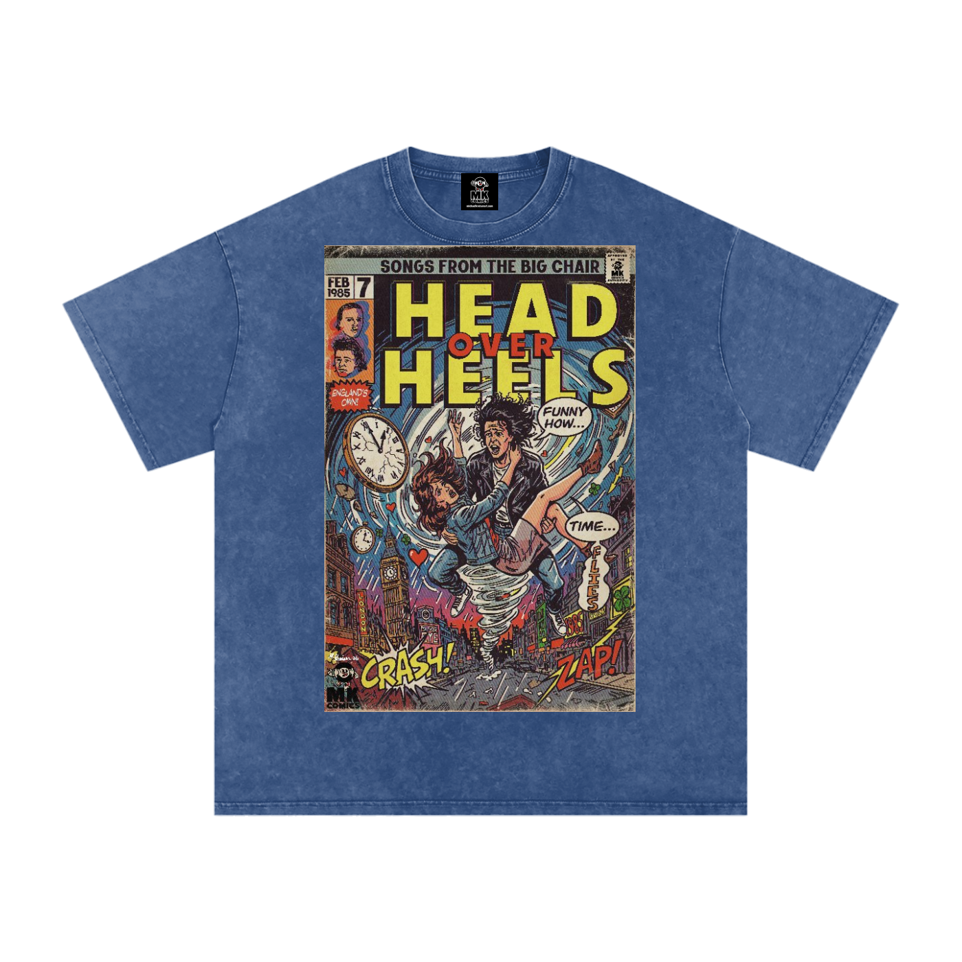 Head Over Heels - Snow Washed Oversized Cotton T-Shirt