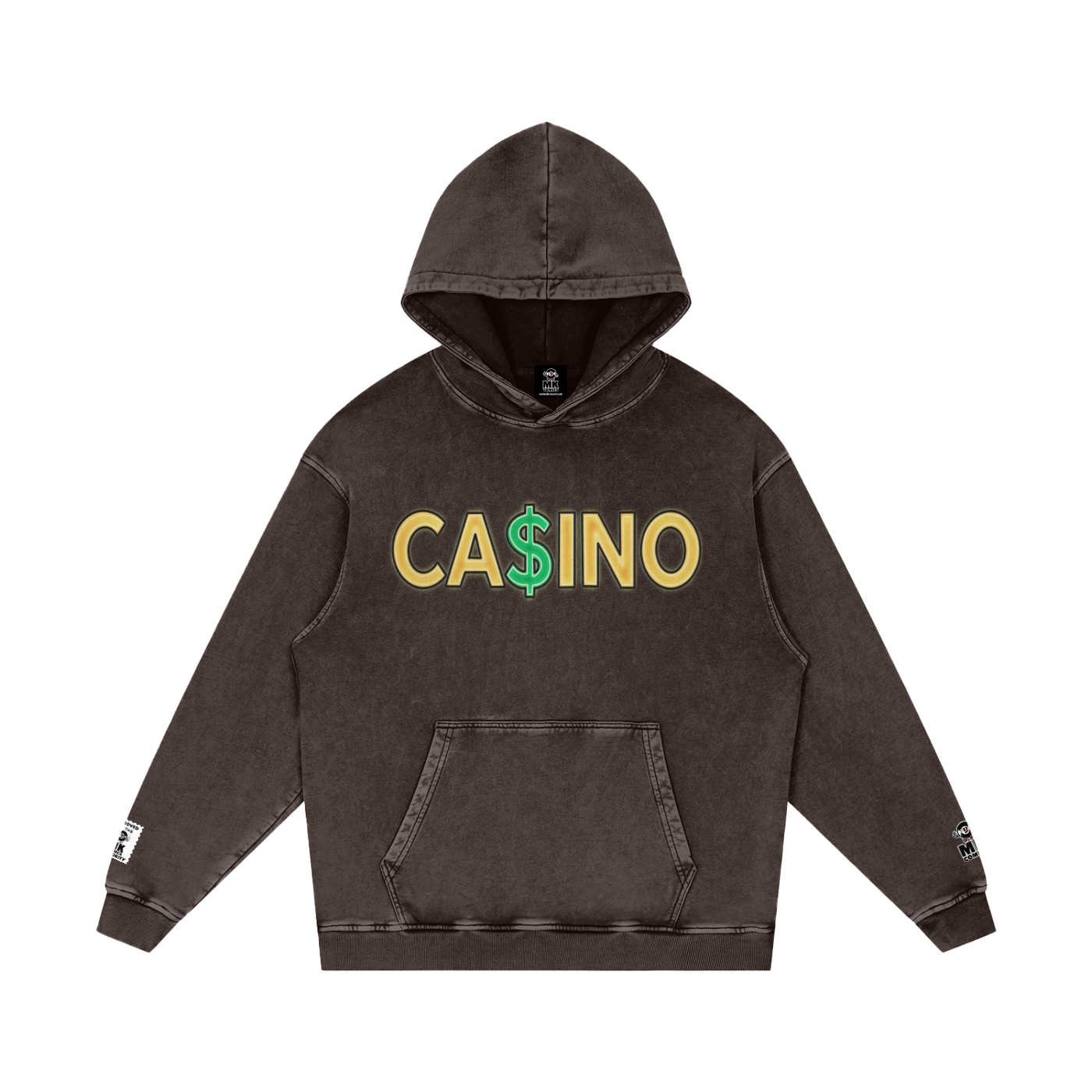 Casino - Snow Washed Loose Cotton Hoodie
