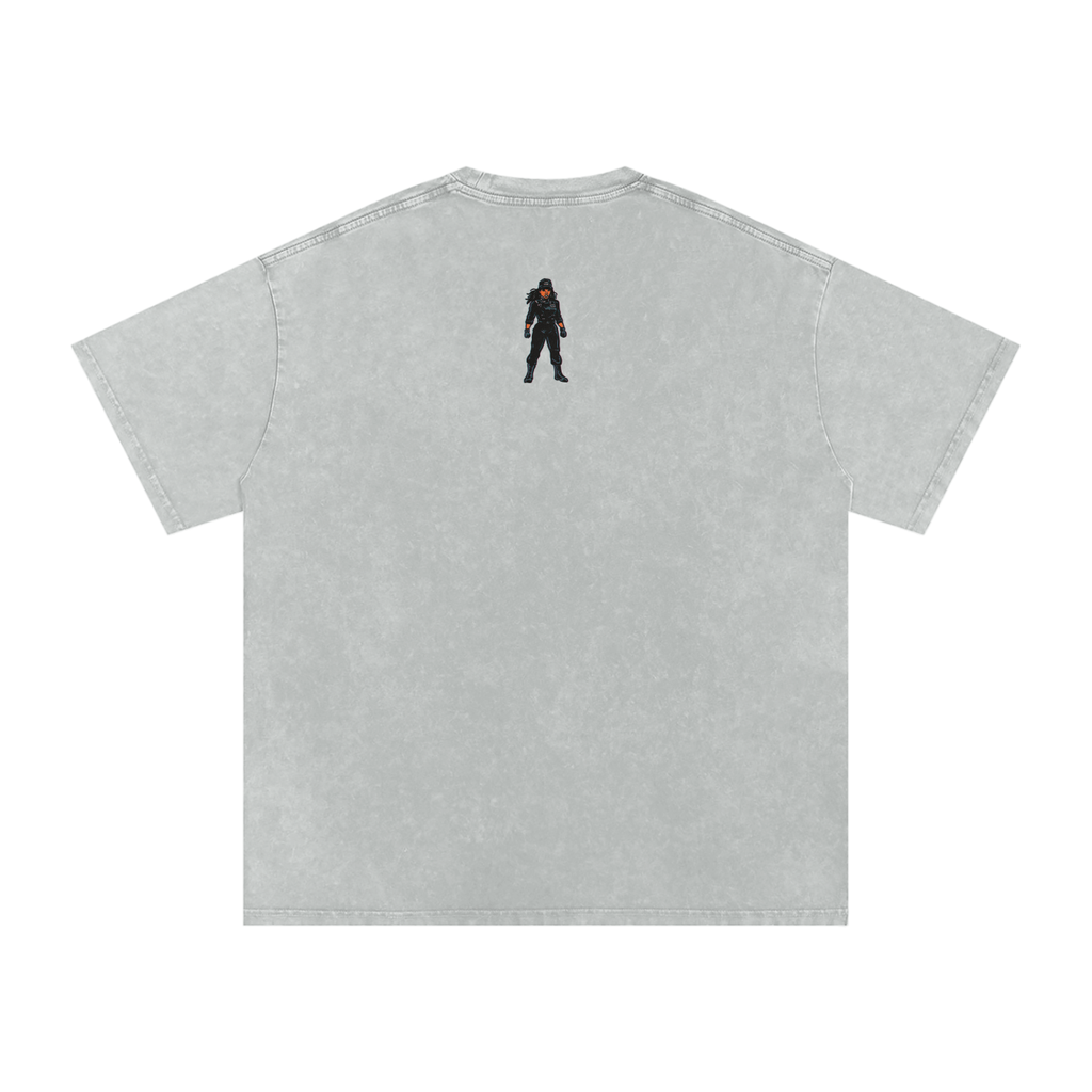 Rhythm Nation - Snow Washed Oversized Cotton T-Shirt
