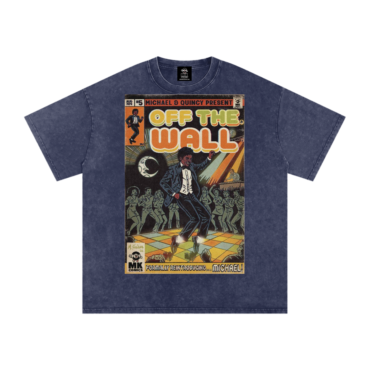 Off the Wall - Snow Washed Oversized Cotton T-Shirt