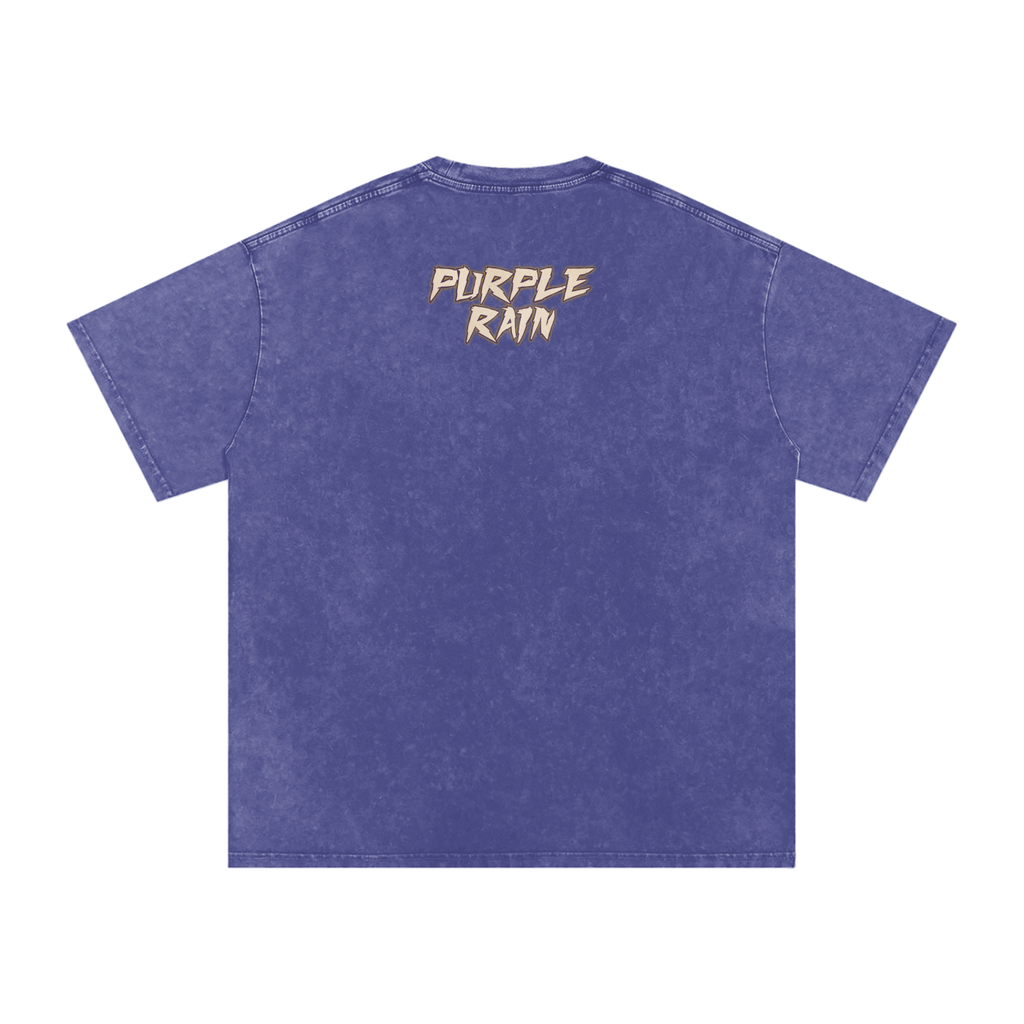 Purple Rain - Snow Washed Oversized Cotton T-Shirt