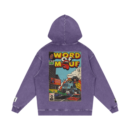 Word of Mouf - Snow Washed Loose Cotton Hoodie