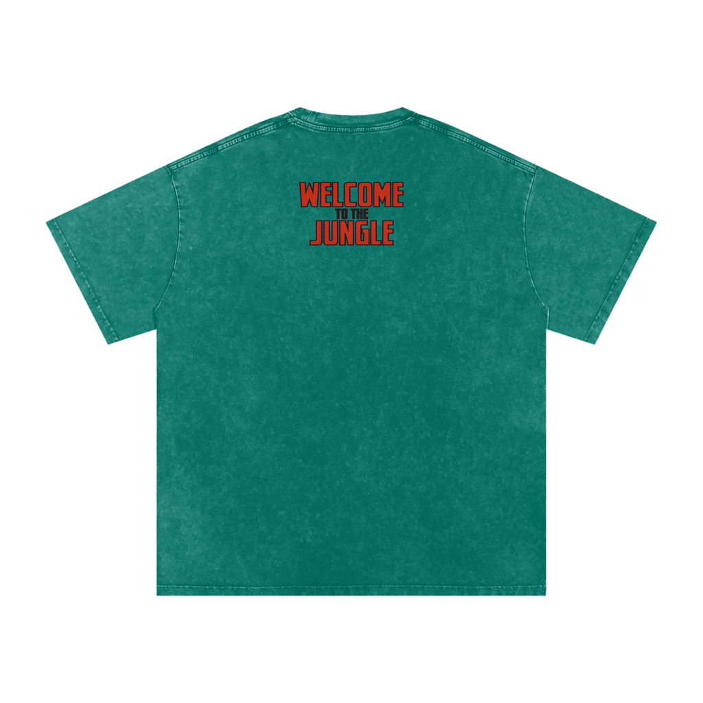 Welcome to the Jungle - Snow Washed Oversized Cotton T-Shirt
