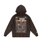Things Fall Apart - Snow Washed Loose Cotton Hoodie
