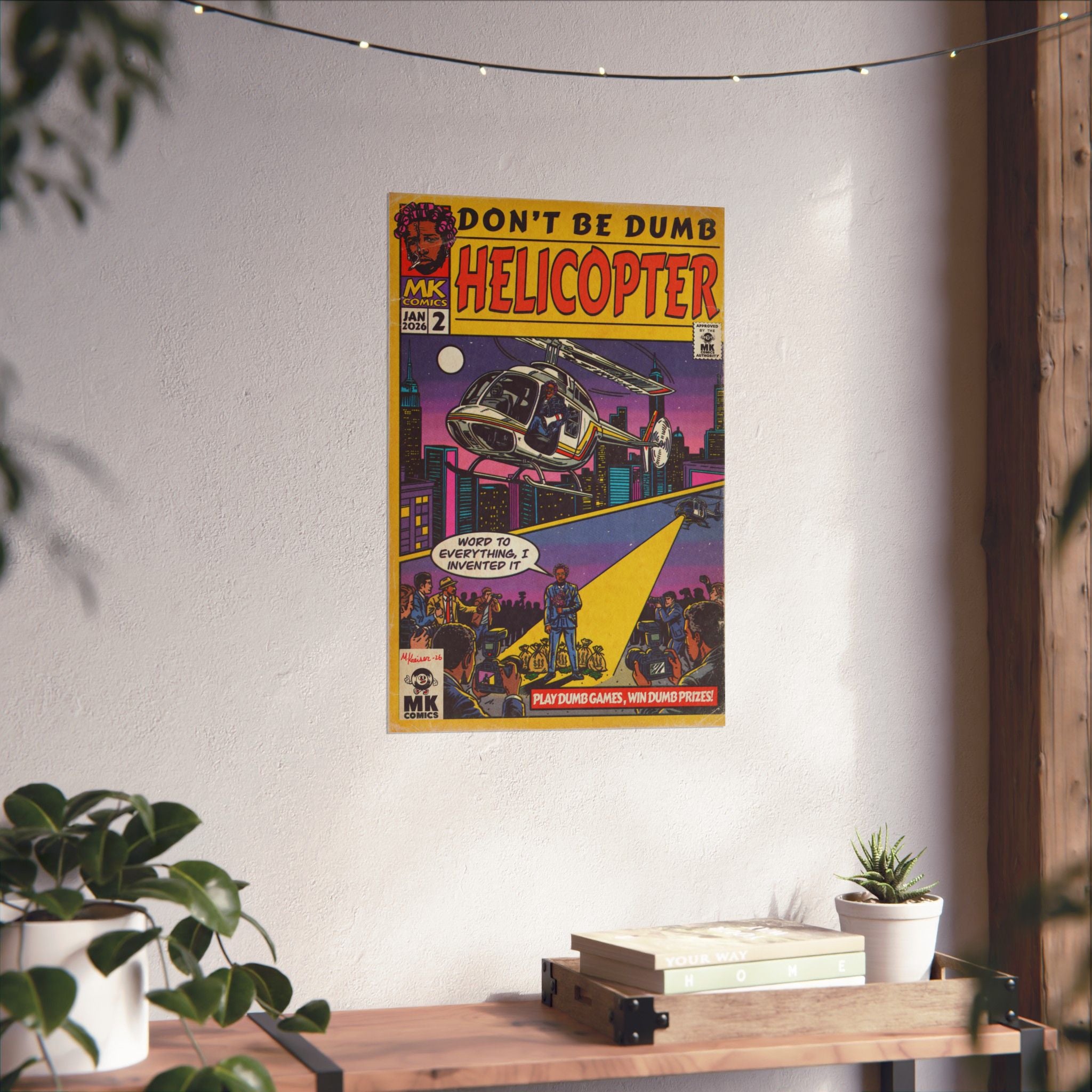 Helicopter - Matte Vertical Posters