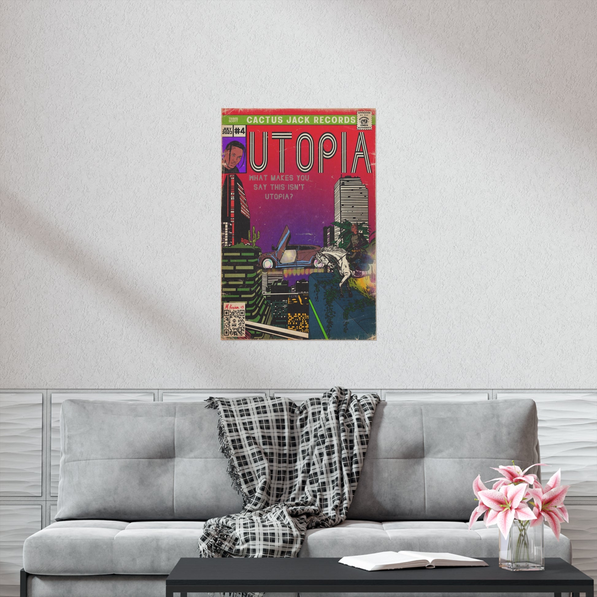 Utopia City Printed Throw Pillow Cover