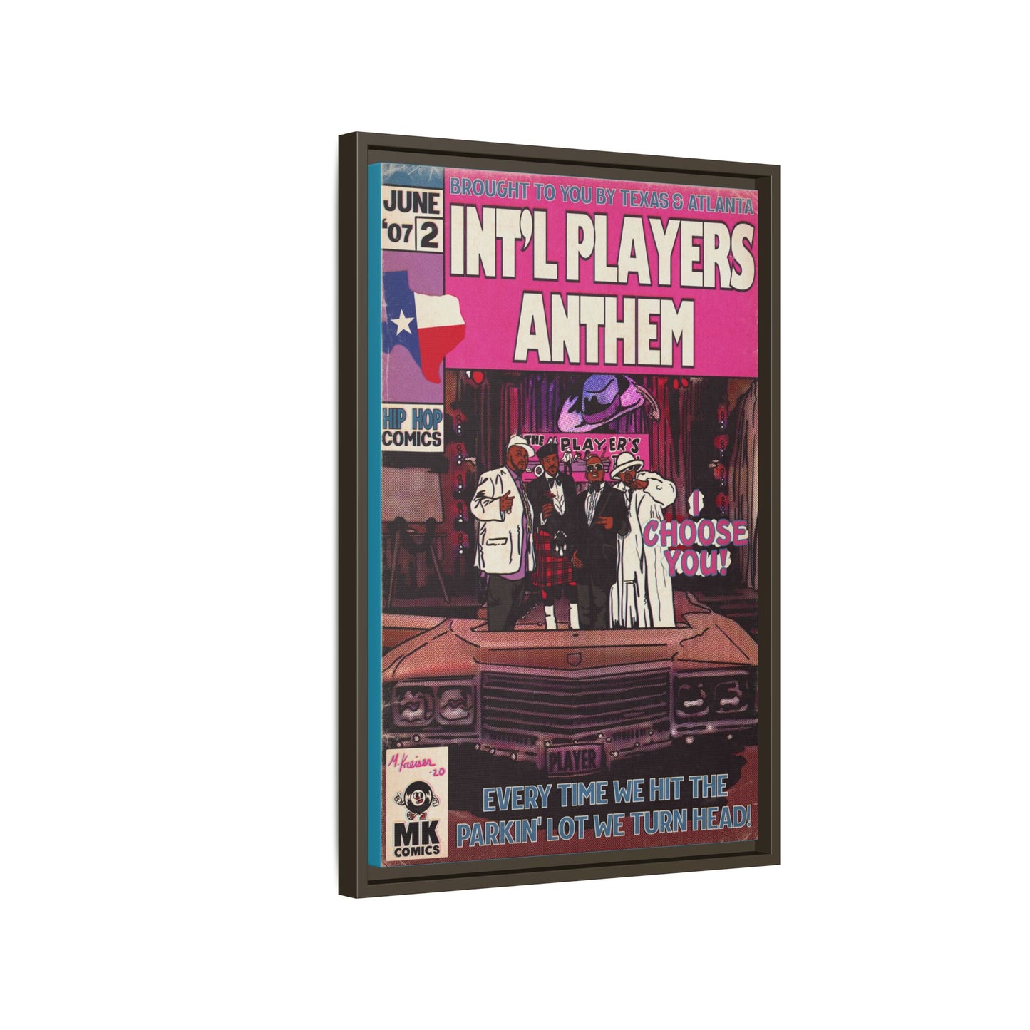 Int’l Players Anthem - Matte Canvas, Framed (Multi-color)
