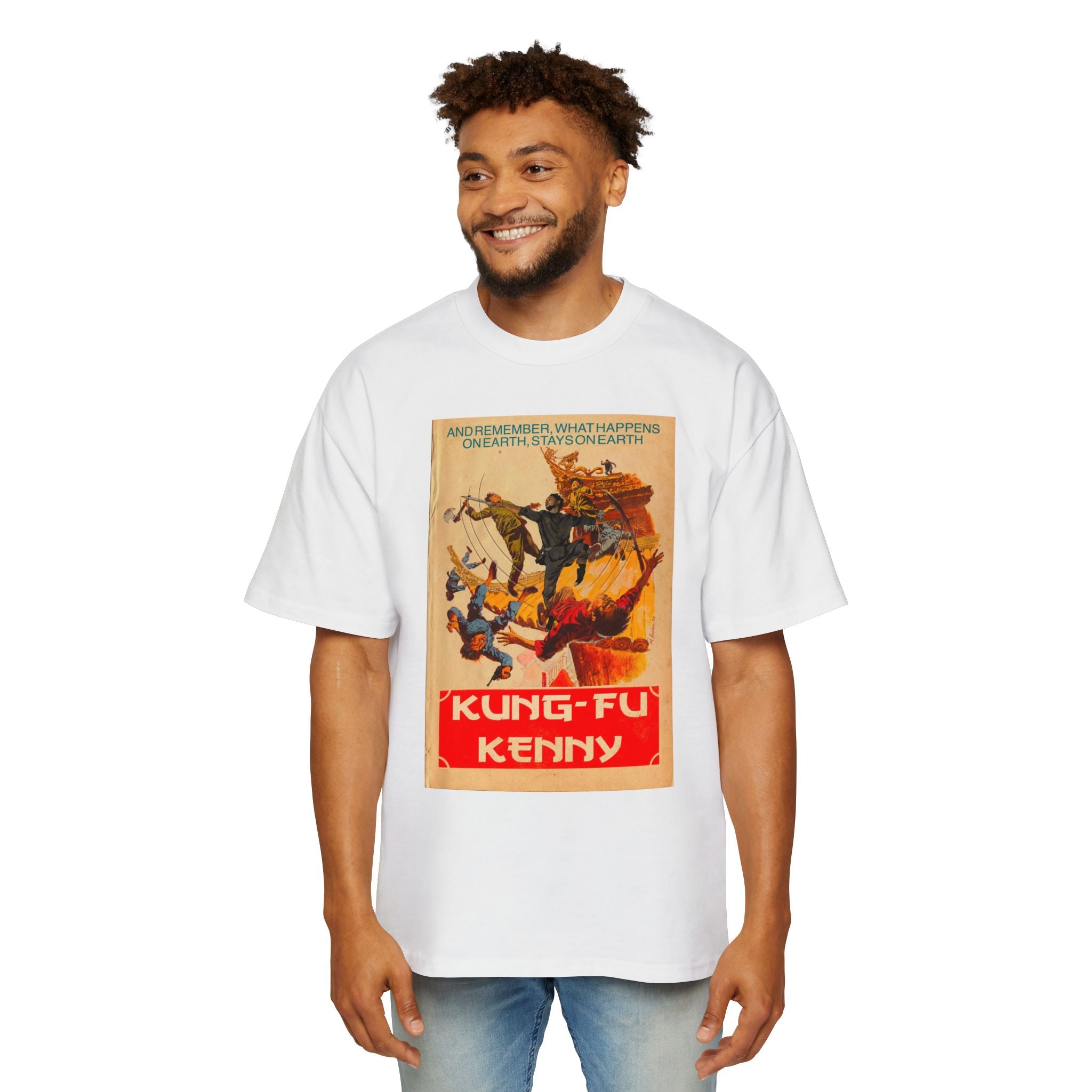Kung-Fu Kenny - Men's Heavy Oversized Tee