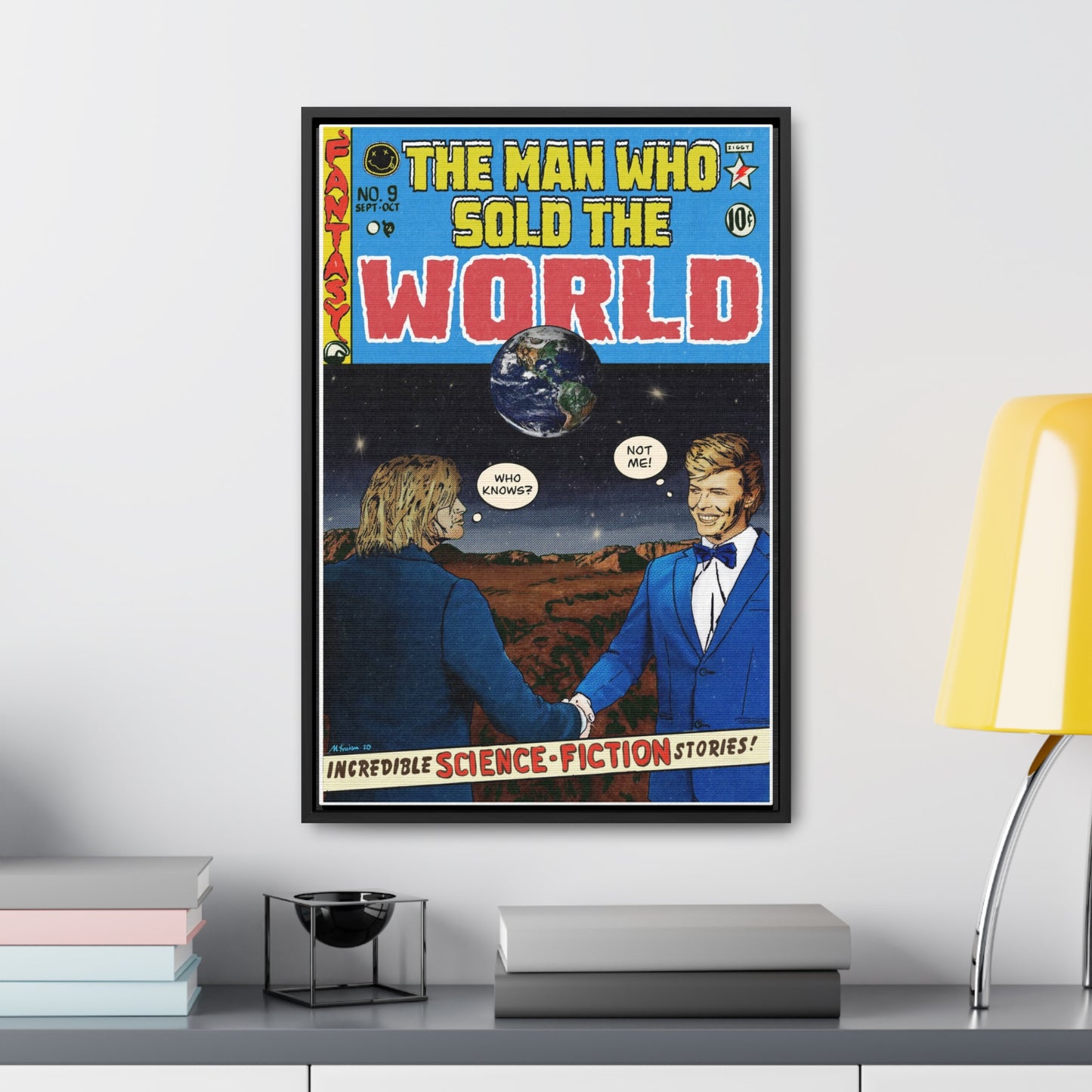 Bowie & Cobain - The Man Who Sold the World - Gallery Canvas Wraps, Vertical Frame