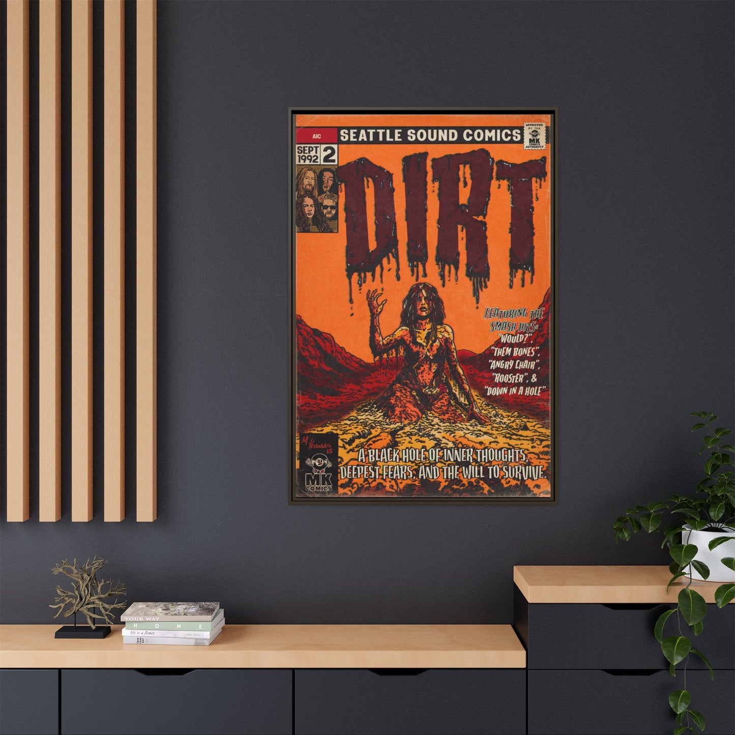 Dirt - Matte Canvas, Framed (Multi-color)
