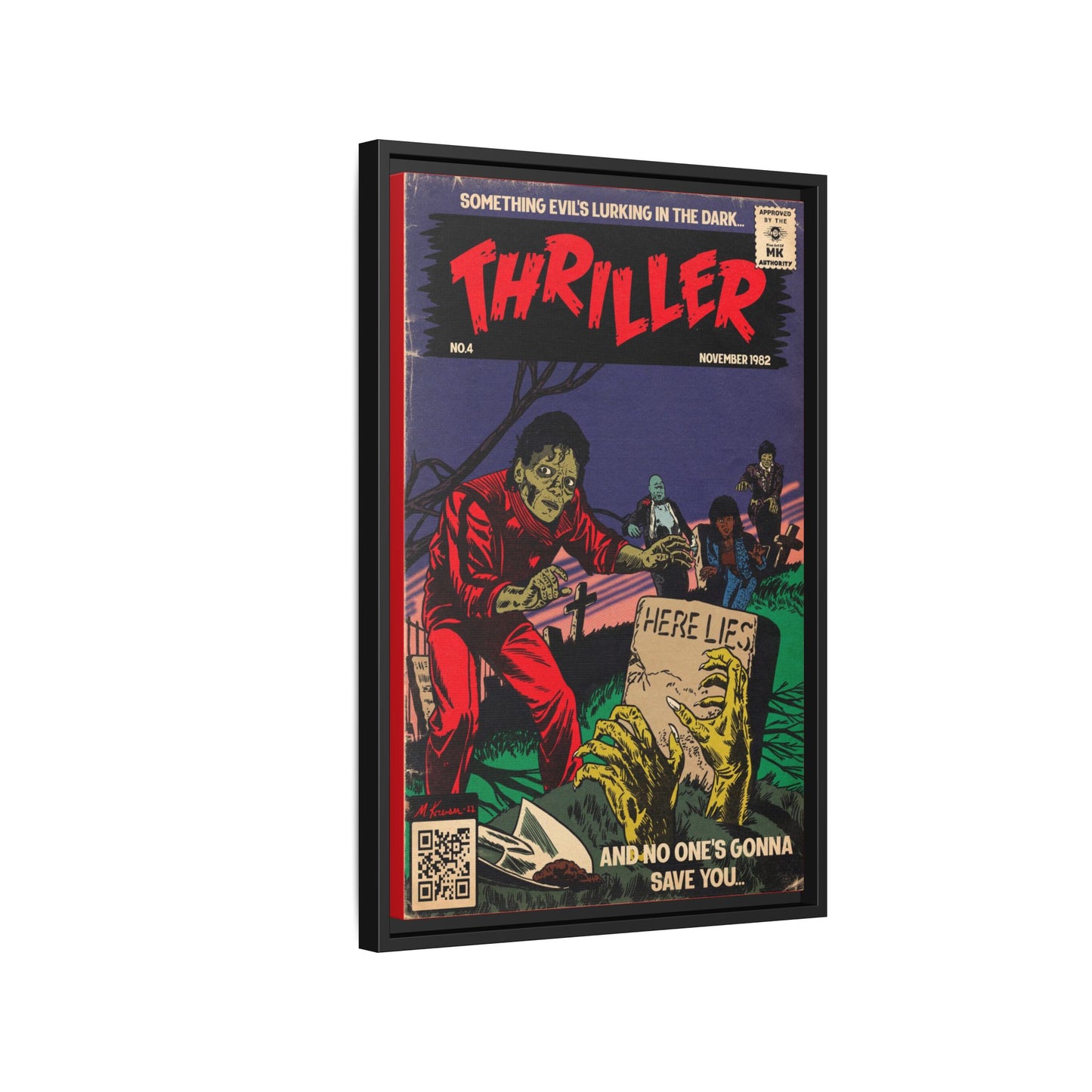 Michael Jackson- Thriller - Gallery Canvas Wraps, Vertical Frame