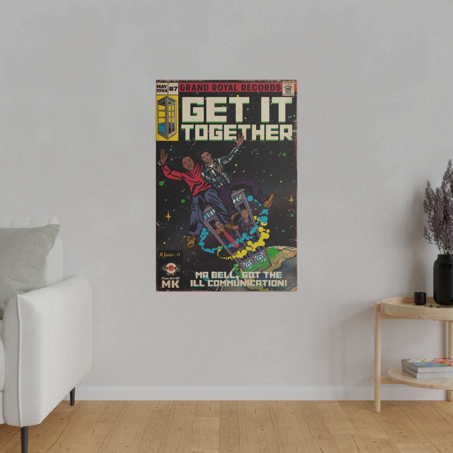 Beastie Boys & Q-Tip - Get it Together - Matte Canvas, Stretched, 0.75"