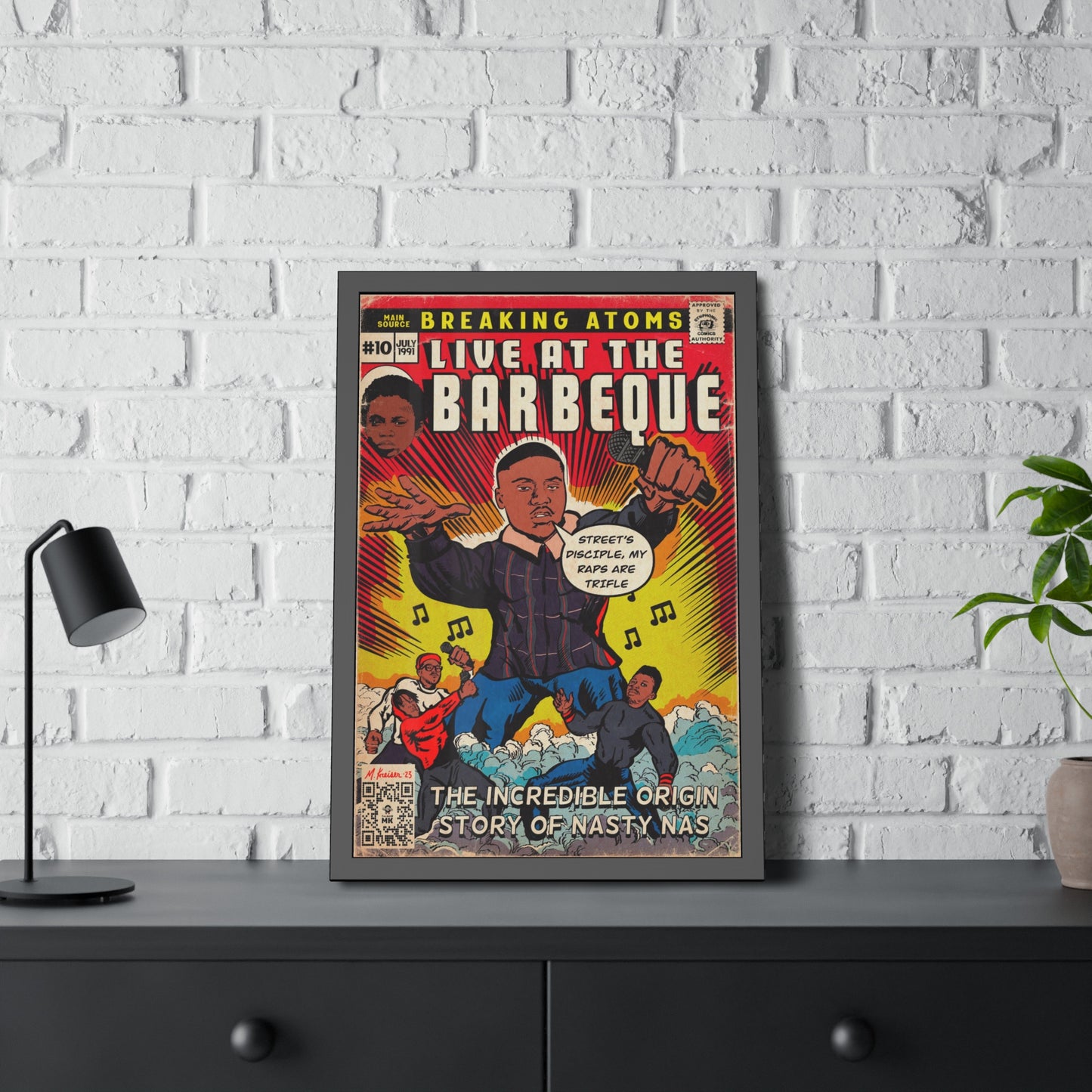 Main Source & Nas - Live at the Barbeque - Framed Paper Posters