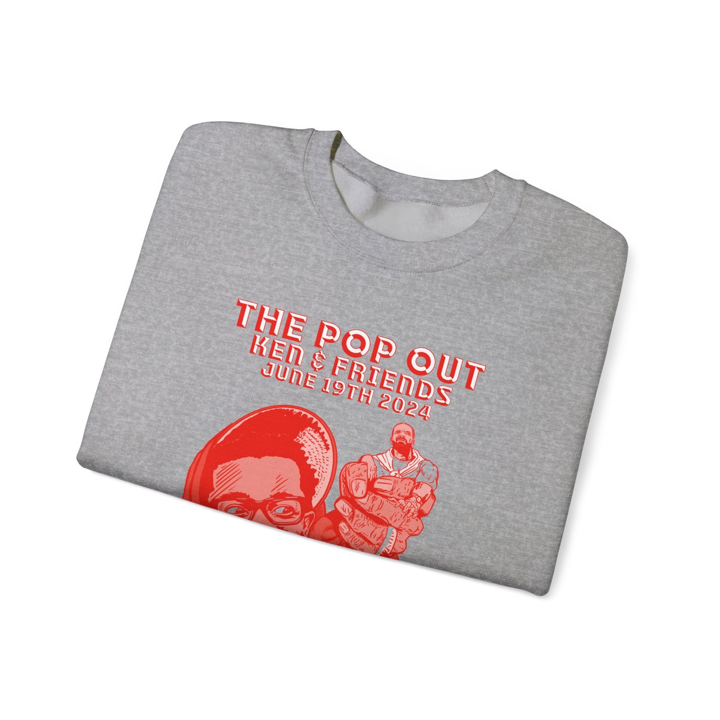 Kendrick & Friends - The Pop Out  - RED VARIANT - Unisex Heavy Blend™ Crewneck Sweatshirt