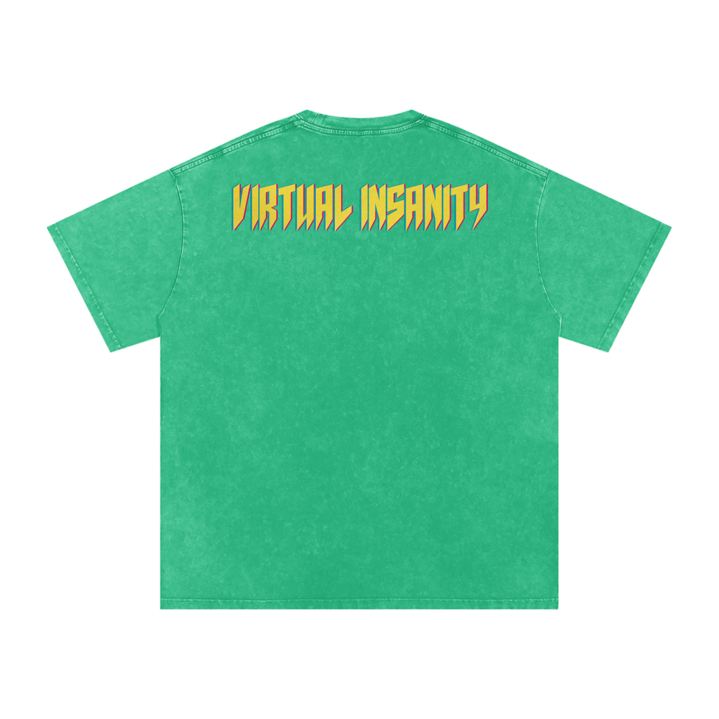 Virtual Insanity - Snow Washed Oversized Cotton T-Shirt