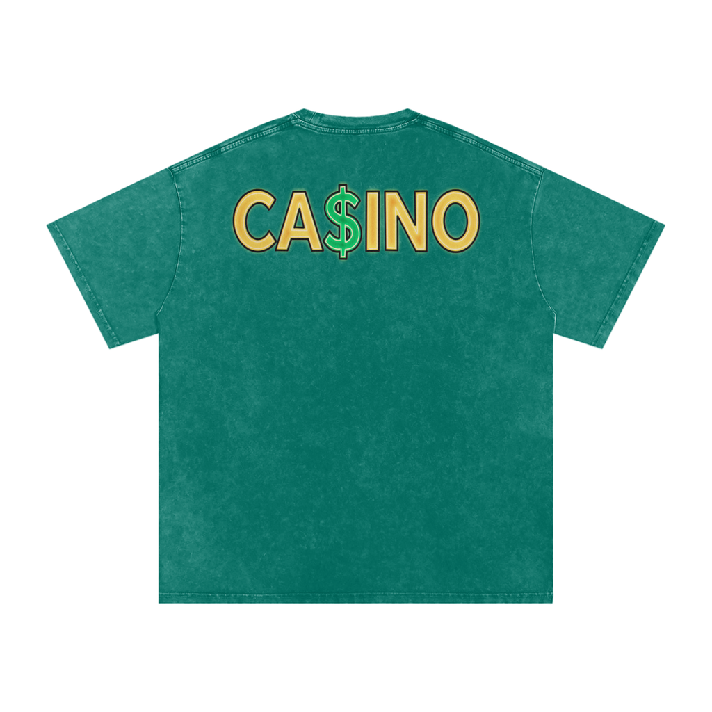 Casino - Snow Washed Oversized Cotton T-Shirt