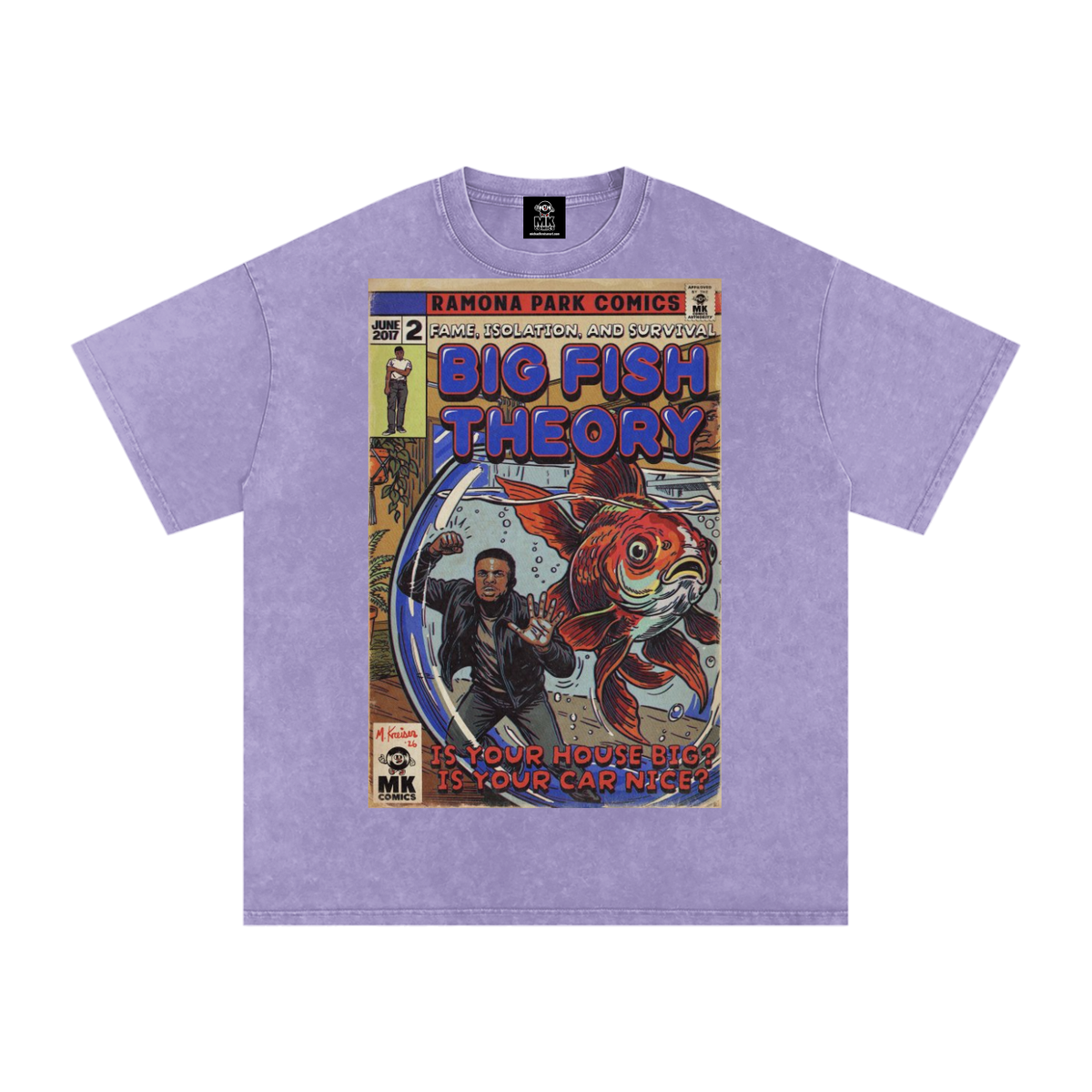 Big Fish Theory - Snow Washed Oversized Cotton T-Shirt